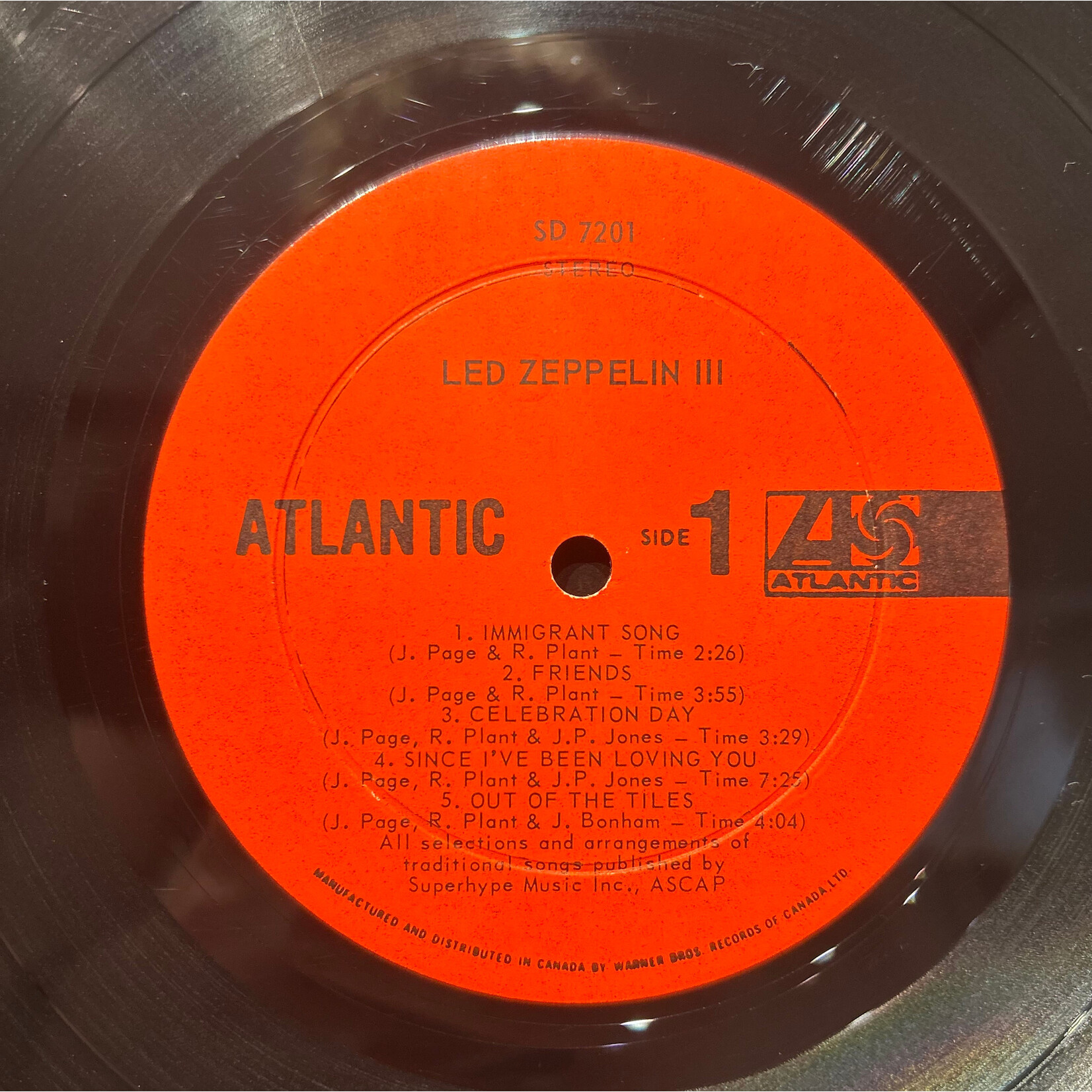 [Kollectible Vinyl] Led Zeppelin: III (1970, Canada, Red Atlantic, VG) [ATLANTIC]