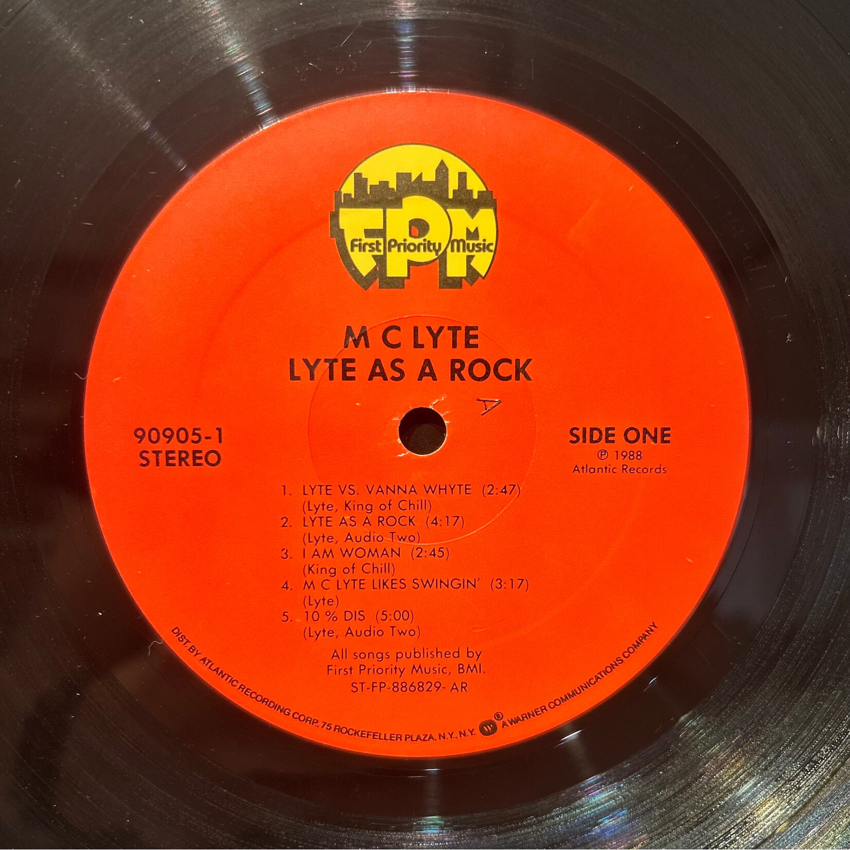 [Kollectible Vinyl] MC Lyte: Lyte As A Rock (1988, USA, Hip-Hop, Disc VG+) [FIRST PRIORITY MUSIC]