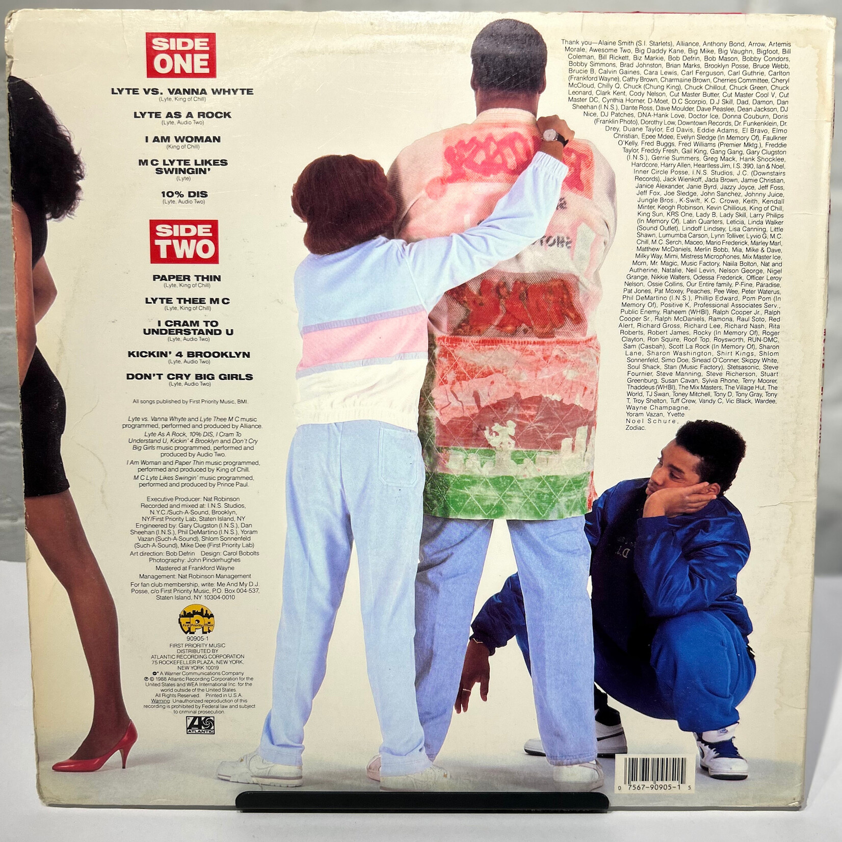 [Kollectible Vinyl] MC Lyte: Lyte As A Rock (1988, USA, Hip-Hop, Disc VG+) [FIRST PRIORITY MUSIC]