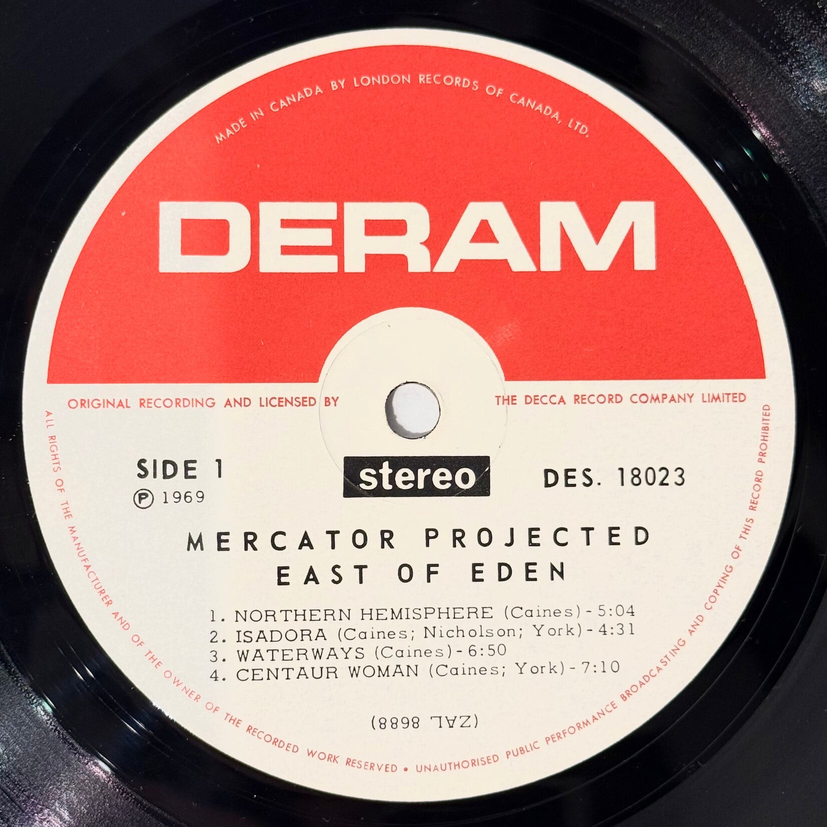 [Kollectible Vinyl] East of Eden: Mercator Projected (1969, Canada, In Shrink, VG+) [DERAM]
