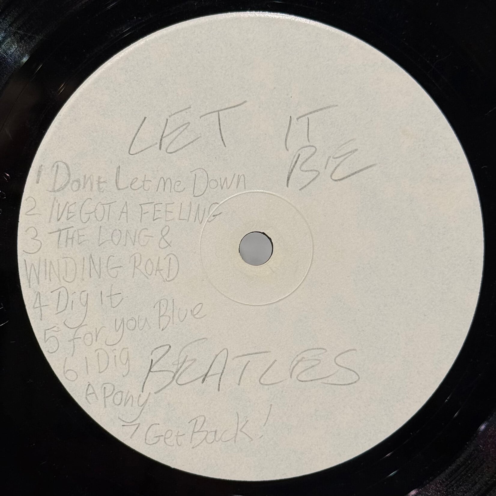 [Kollectible Vinyl] Beatles: Let It Be (1970, Unofficial, Early 'Let It Be' Demos, VG) [UNOFFICIAL]