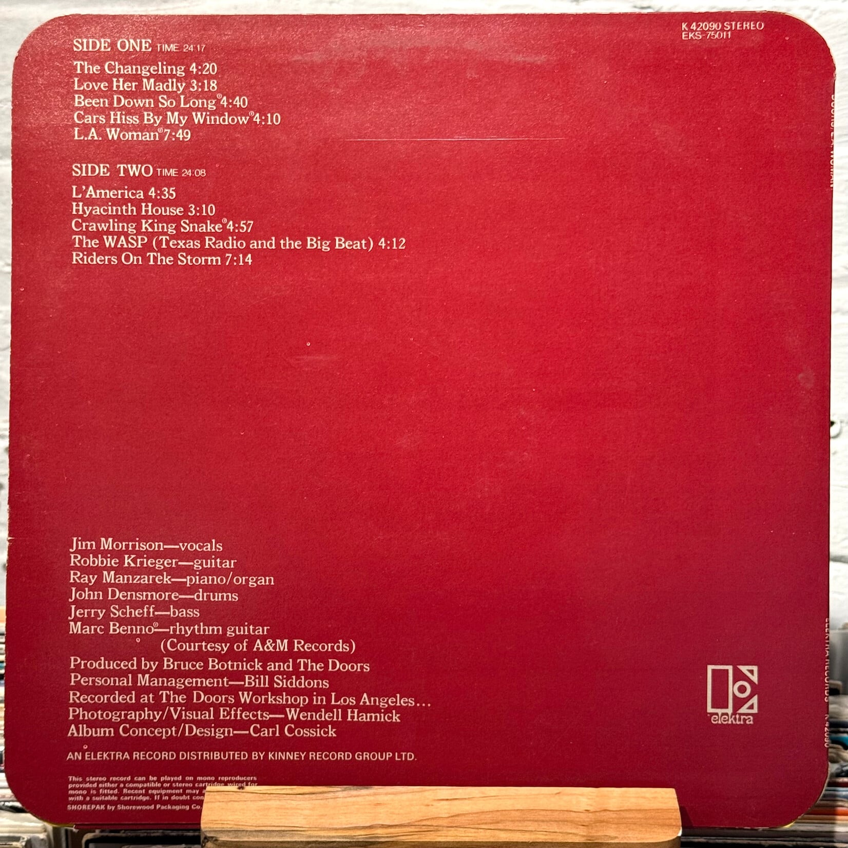 Doors: L.A. Woman (1971, UK, w/ Insert, Die-Cut Outer, Butterfly Label, VG+) [ELEKTRA]