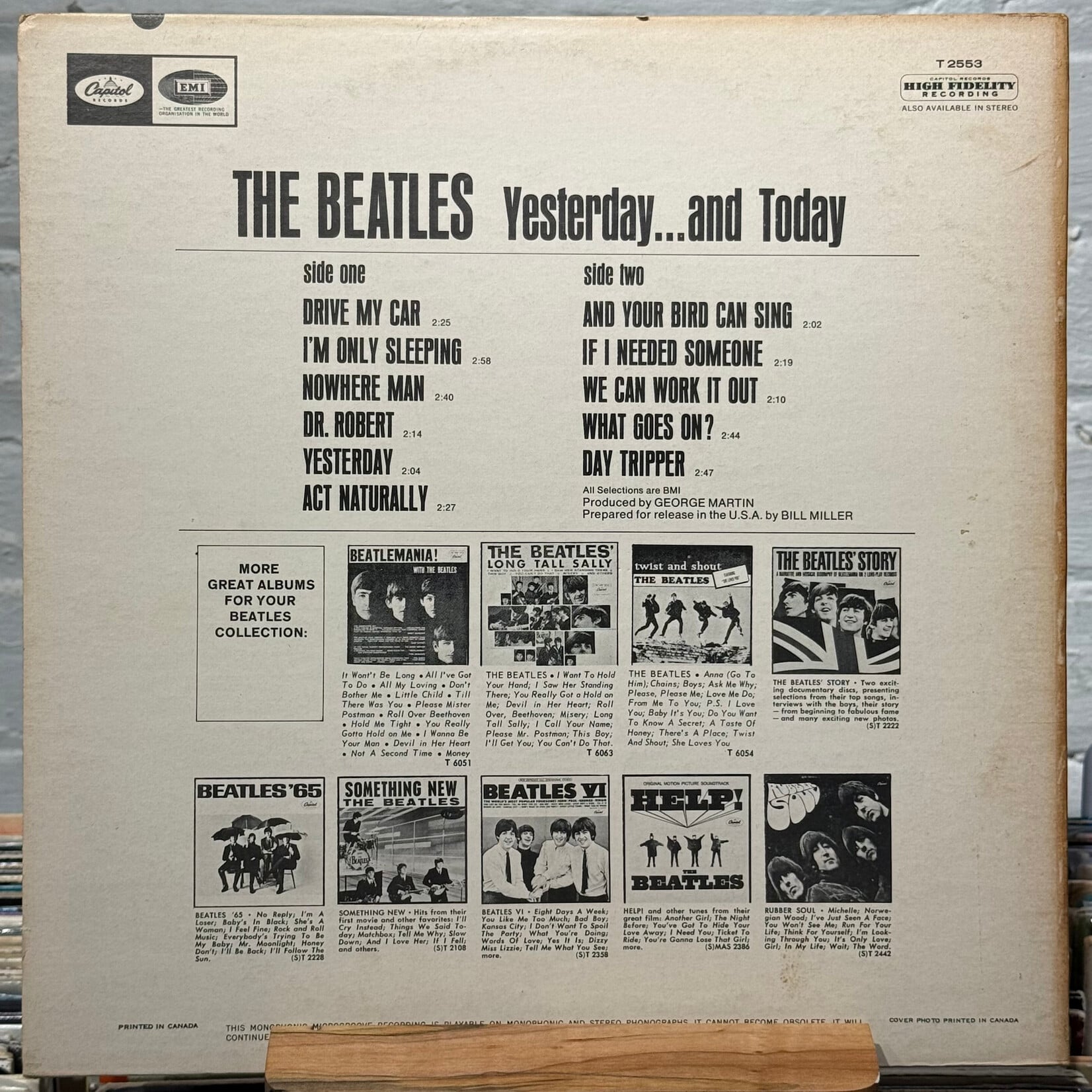 [Kollectible Vinyl] Bealtes: Yesterday and Today (1966, Canada, Mono, VG+) [CAPITOL]