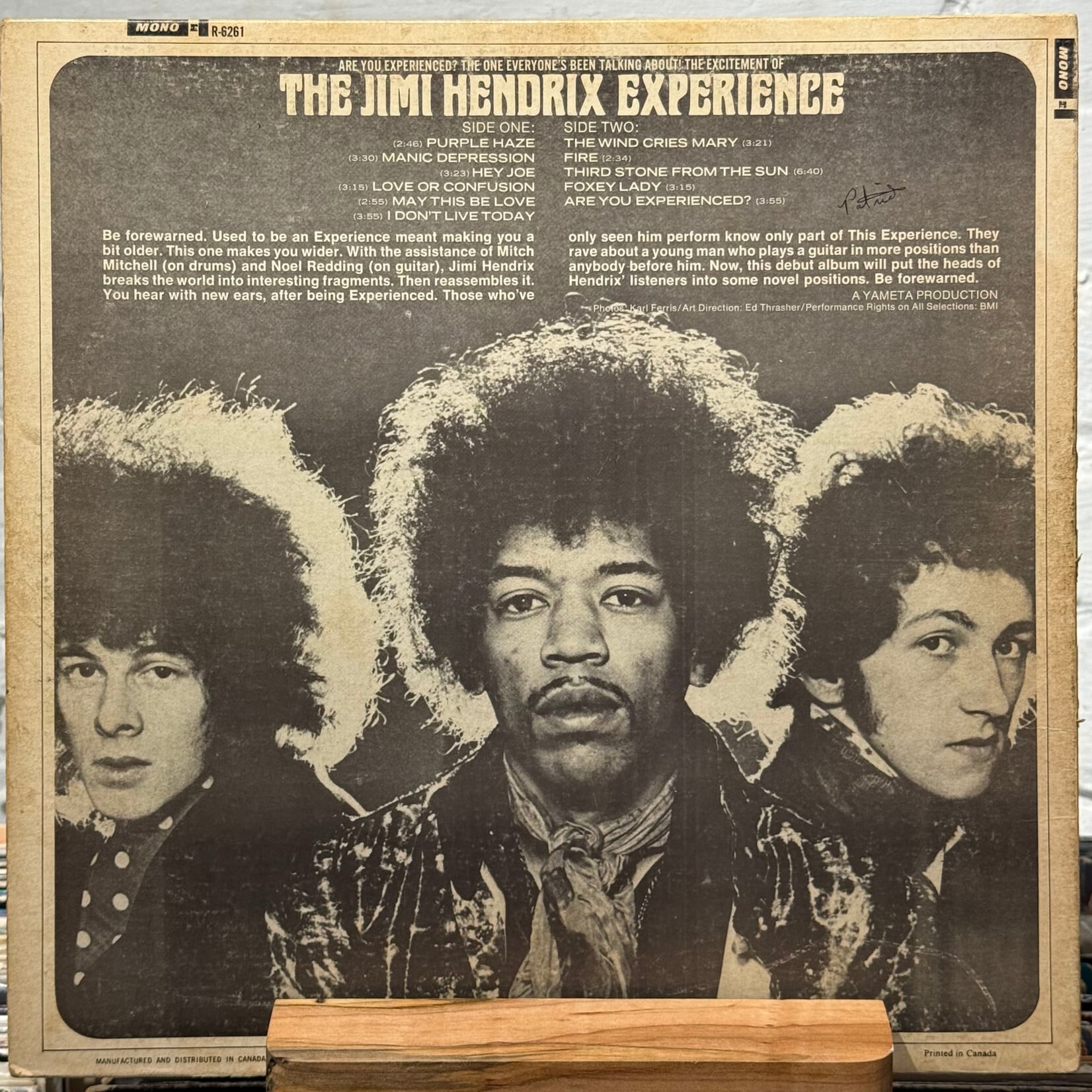 [Kollectible Vinyl] Jimi Hendrix Experience: Are You Experienced? (1967, Canada, Tri-Colour Reprise, G+) [REPRISE]