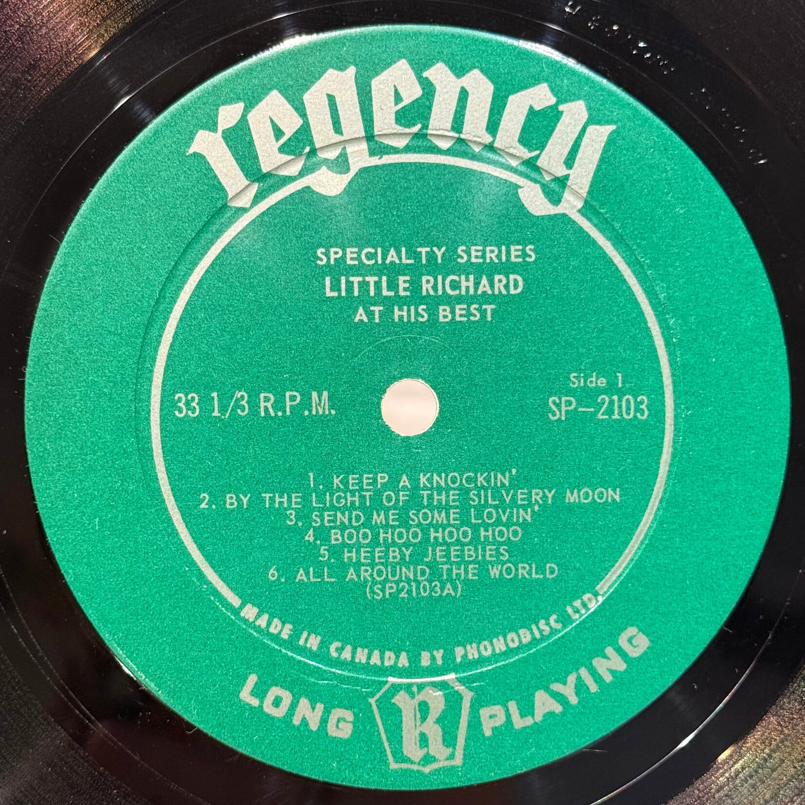 [Kollectible Vinyl] Little Richard: Little Richard (1958, Canada, Green Regency, VG+) [REGENCY]