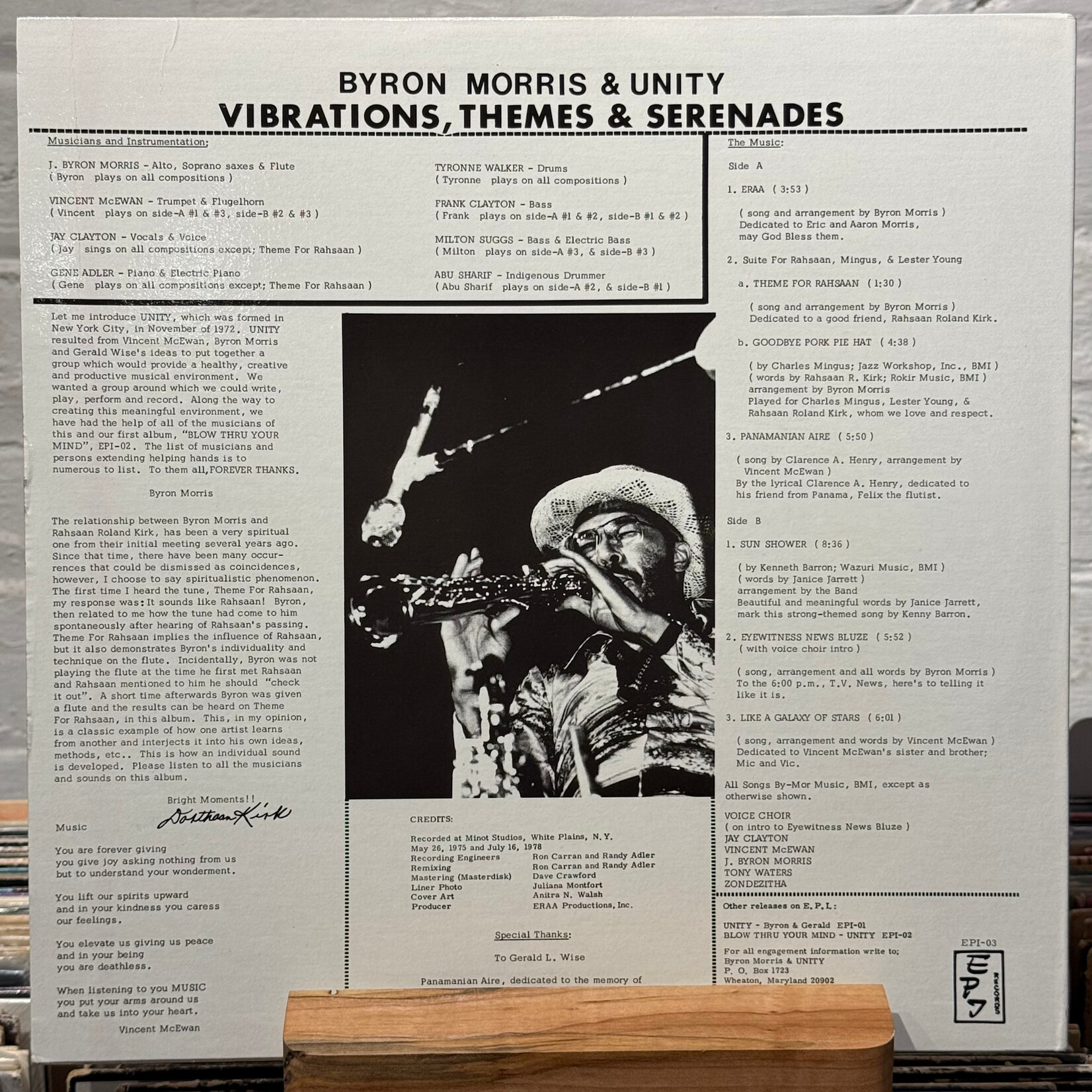 [Kollectible Vinyl] Morris, Byron & Unity: Vibrations, Themes & Serenades (1990s, Japan, VG+) [EPA]