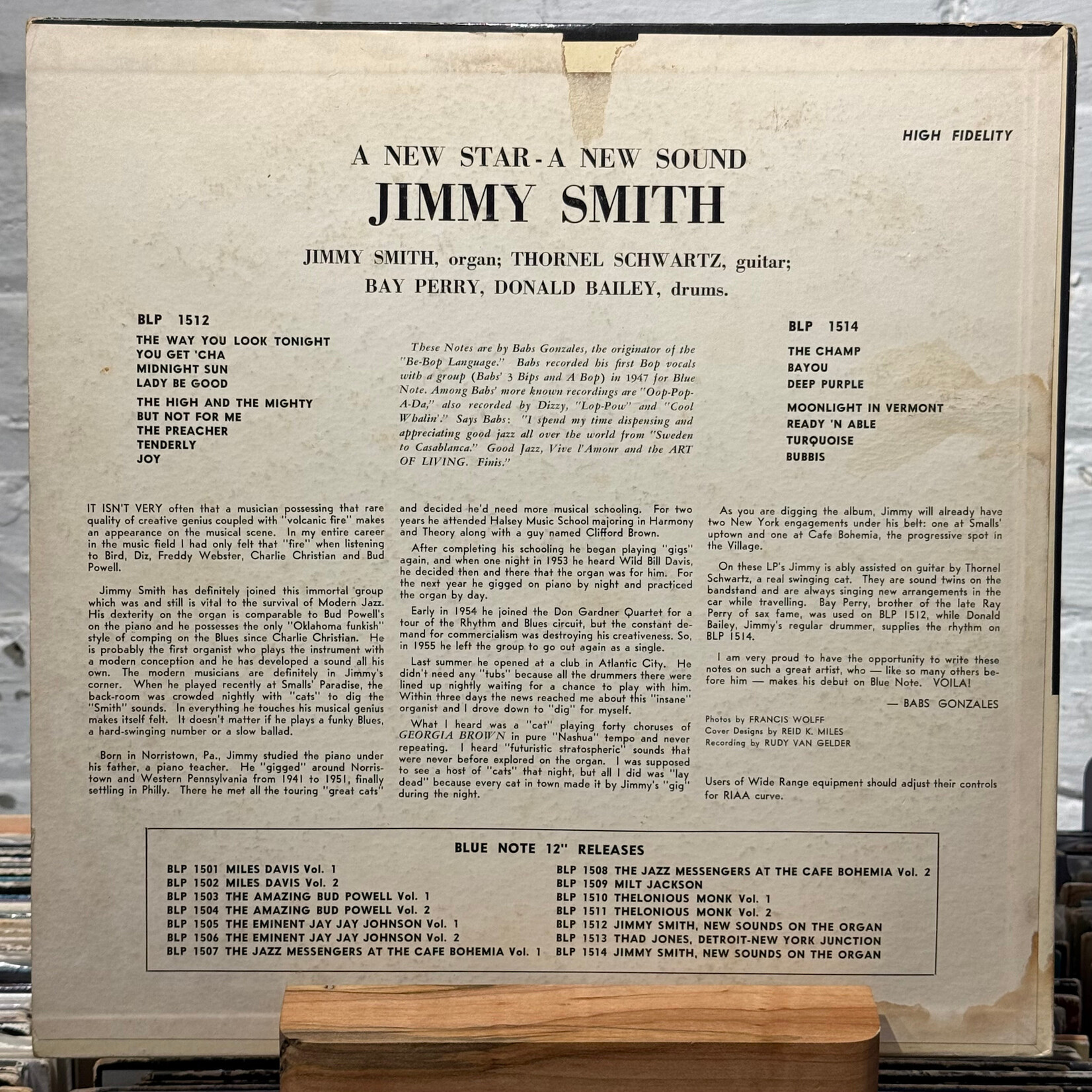 [Kollectible Vinyl] Smith, Jimmy: A New Star A New Sound (1956, USA, Deep Groove, Lexington Address, VG) [BLUE NOTE]