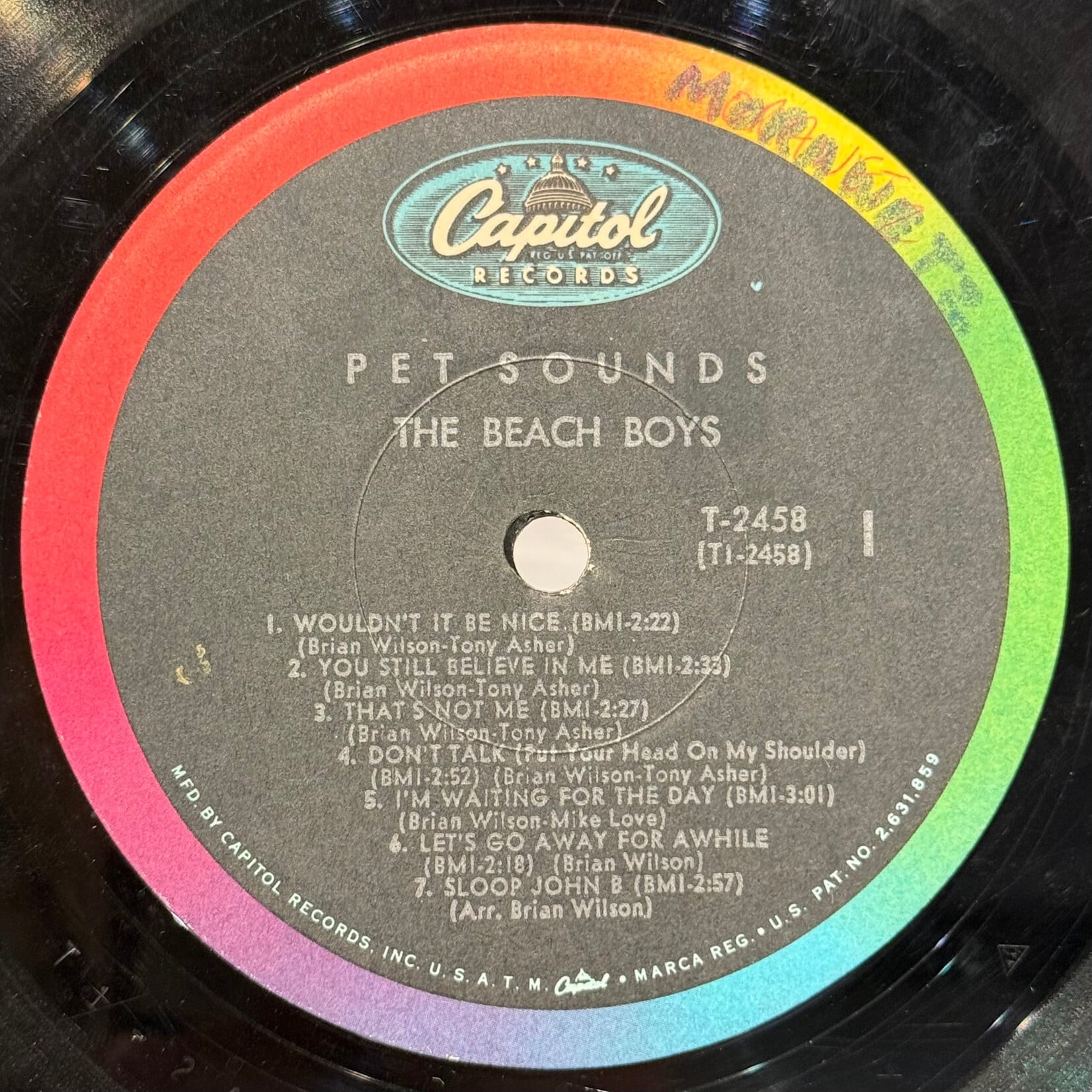 [Kollectible Vinyl] Beach Boys: Pet Sounds (1966, USA, Mono, G+) [CAPITOL]