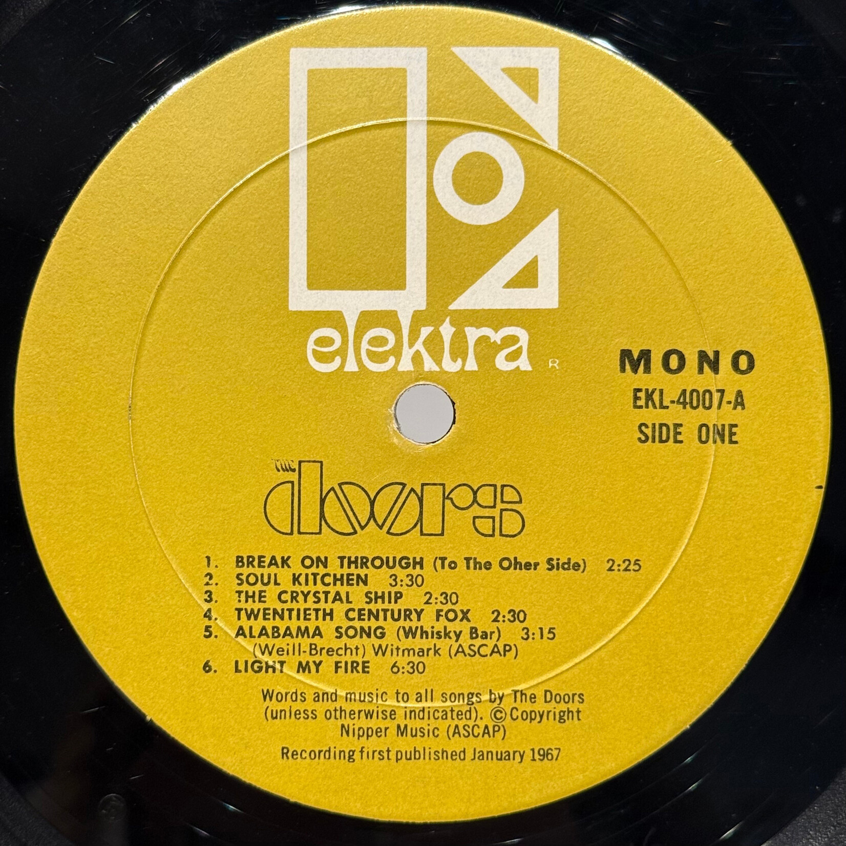 [Kollectible Vinyl] Doors: The Doors (1967, USA, Tan Elektra, Mono, VG) [ELEKTRA]