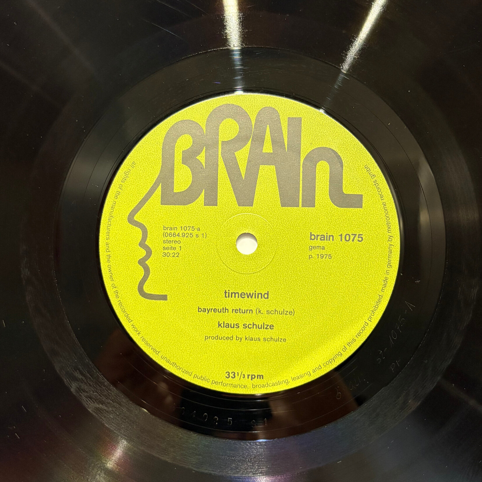 [Kollectible Vinyl] Schulze, Klaus: Timewind (1975, Germany, Brain Label, Gatefold, Disc VG+) [BRAIN]