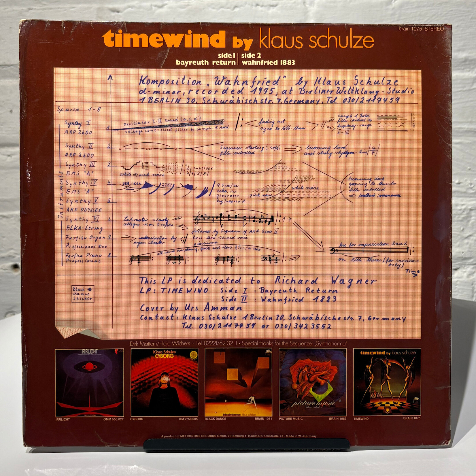 [Kollectible Vinyl] Schulze, Klaus: Timewind (1975, Germany, Brain Label, Gatefold, Disc VG+) [BRAIN]