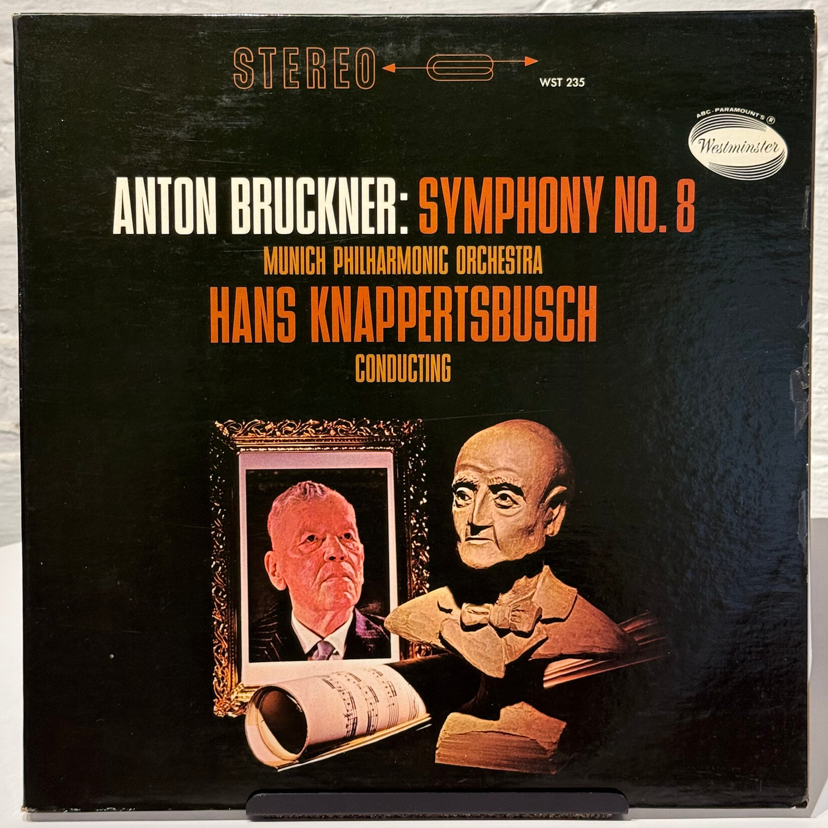 [Kollectible Vinyl] Bruckner, Anton, Munich Philharmonic Orchestra & Hans Knappertsbusch: Symphony No. 8 (1963, Canada, Early Stereo, VG+) [SPARTON/WESTMINSTER]
