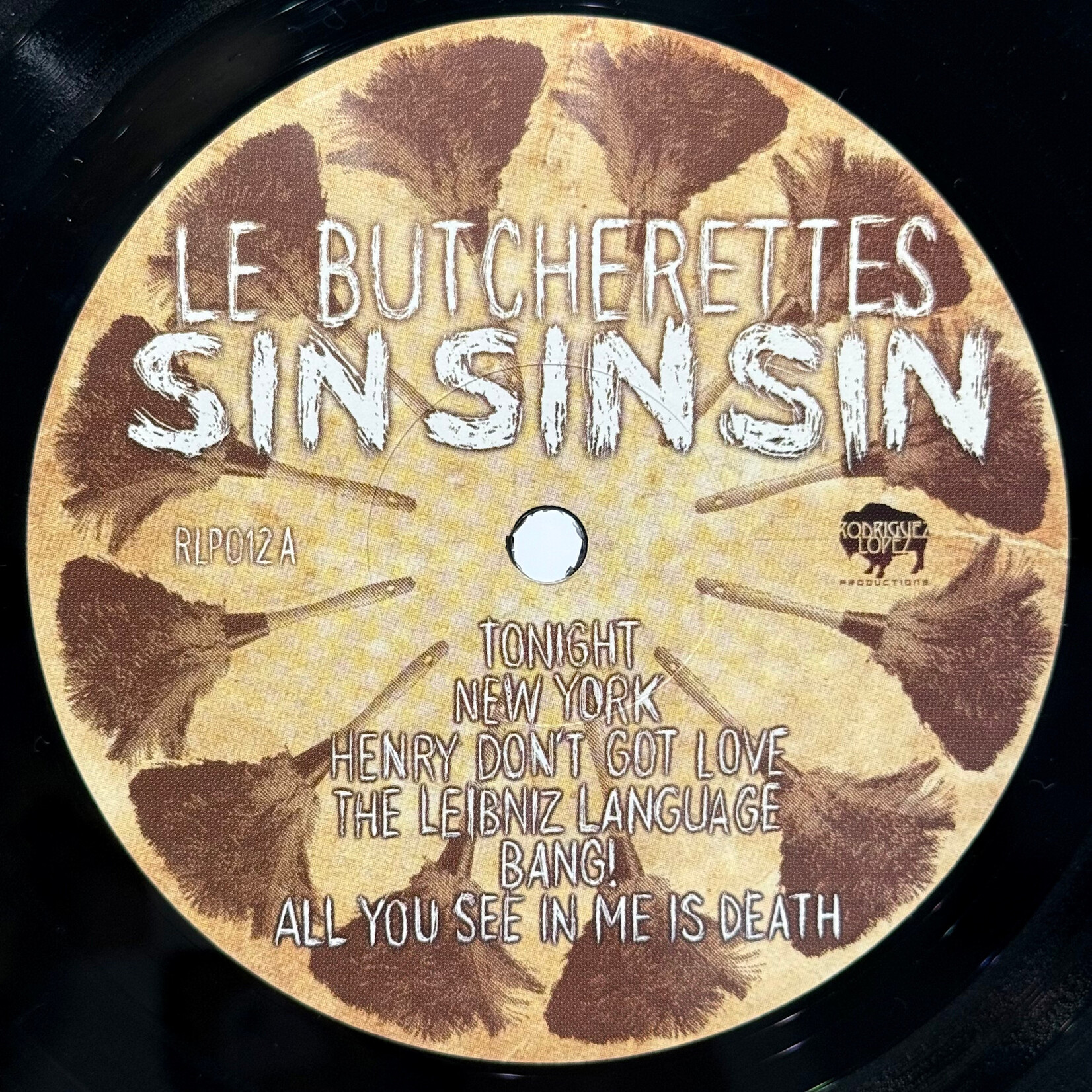 [Kollectible Vinyl] Le Butcherettes: Sin Sin Sin (2011, USA, VG+) [RODRIGUEZ LOPEZ PRODUCTIONS]