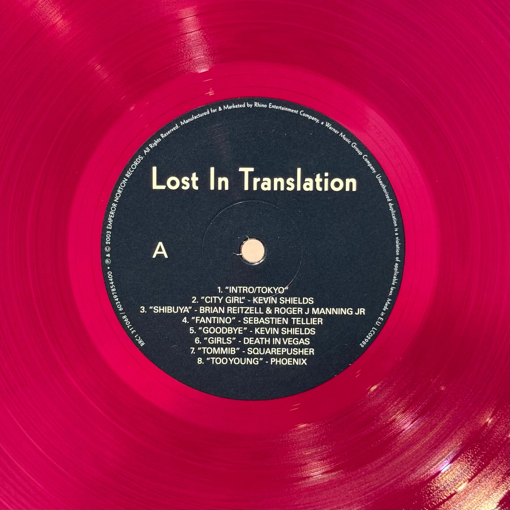 [Kollectible Vinyl] Various Artists: Lost In Translation (2019 RSD Issue, Violet Coloured, NM) [EMPEROR NORTON]