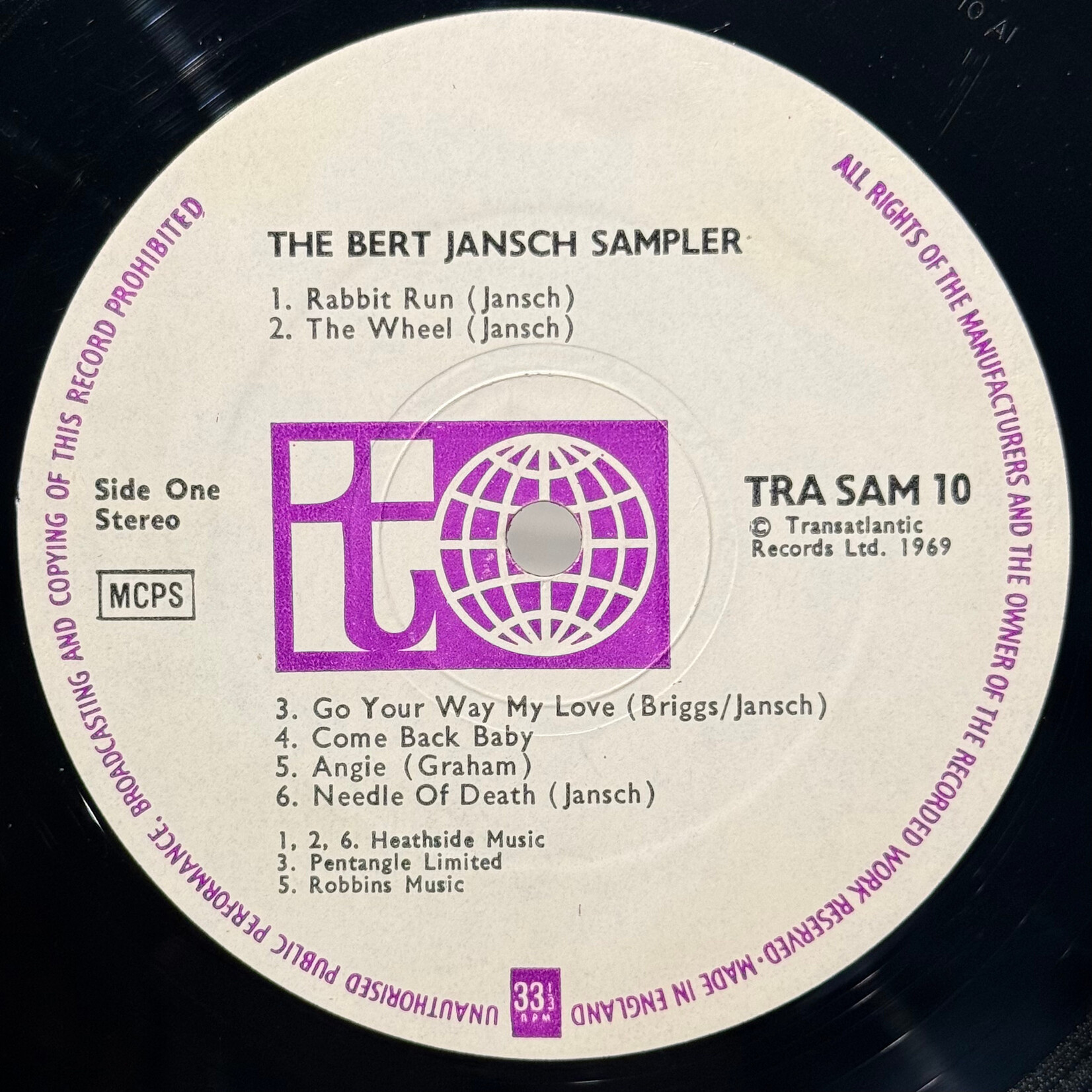 [Kollectible Vinyl] Jansch, Bert: The Bert Jansch Sampler (1969, UK, VG) [TRANSATLANTIC]