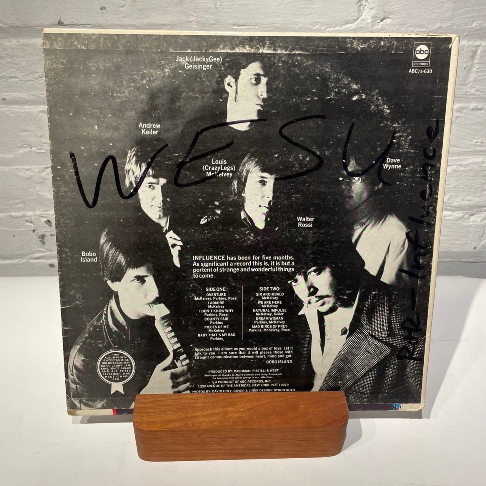 [Kollectible Vinyl] Influence: Self-Titled (1968, USA, White Label Promo, Canadian Psych, Disc VG+) [ABC]