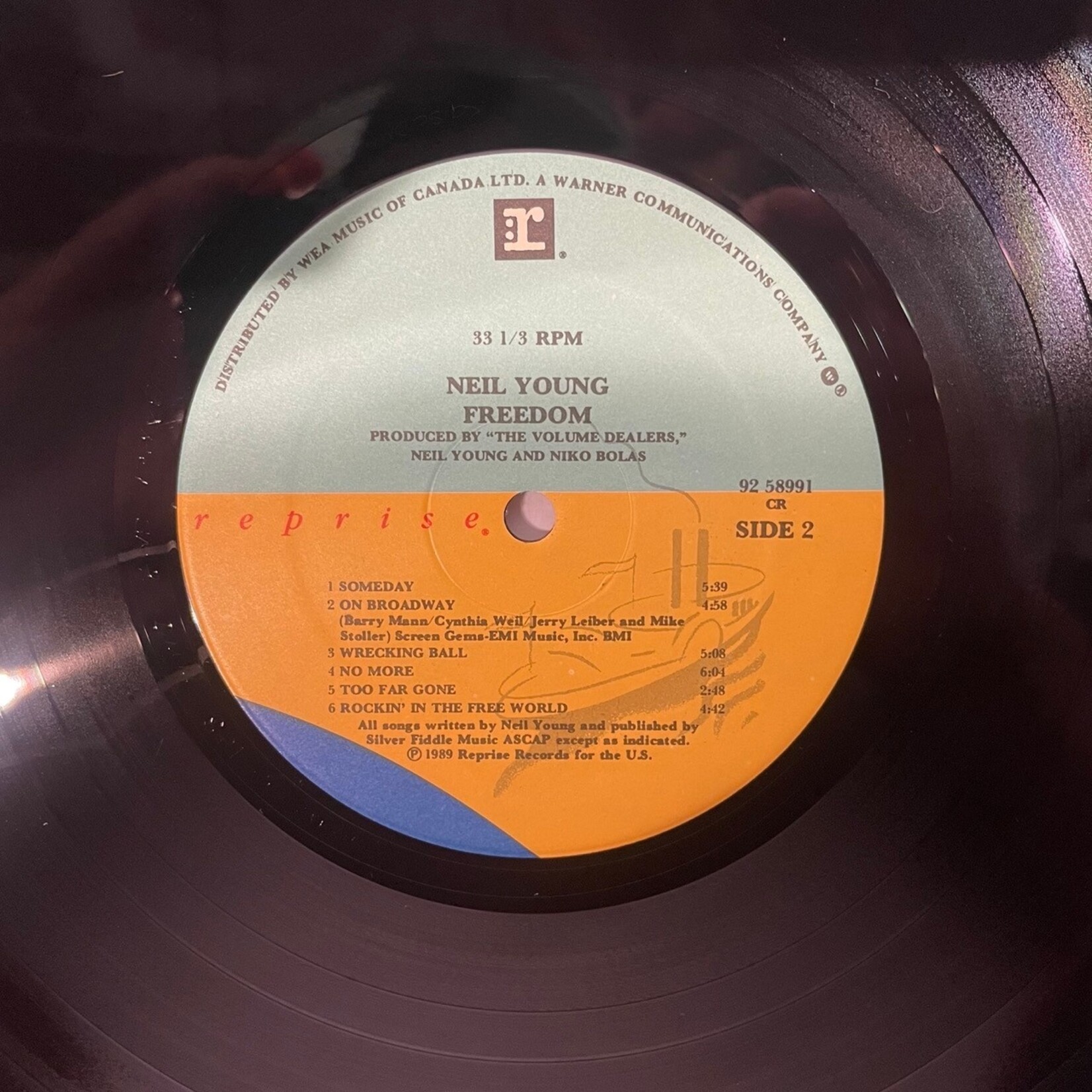 [Kollectible Vinyl] Young, Neil: Freedom (1989, Canada, w/ Inner, VG+) [REPRISE]