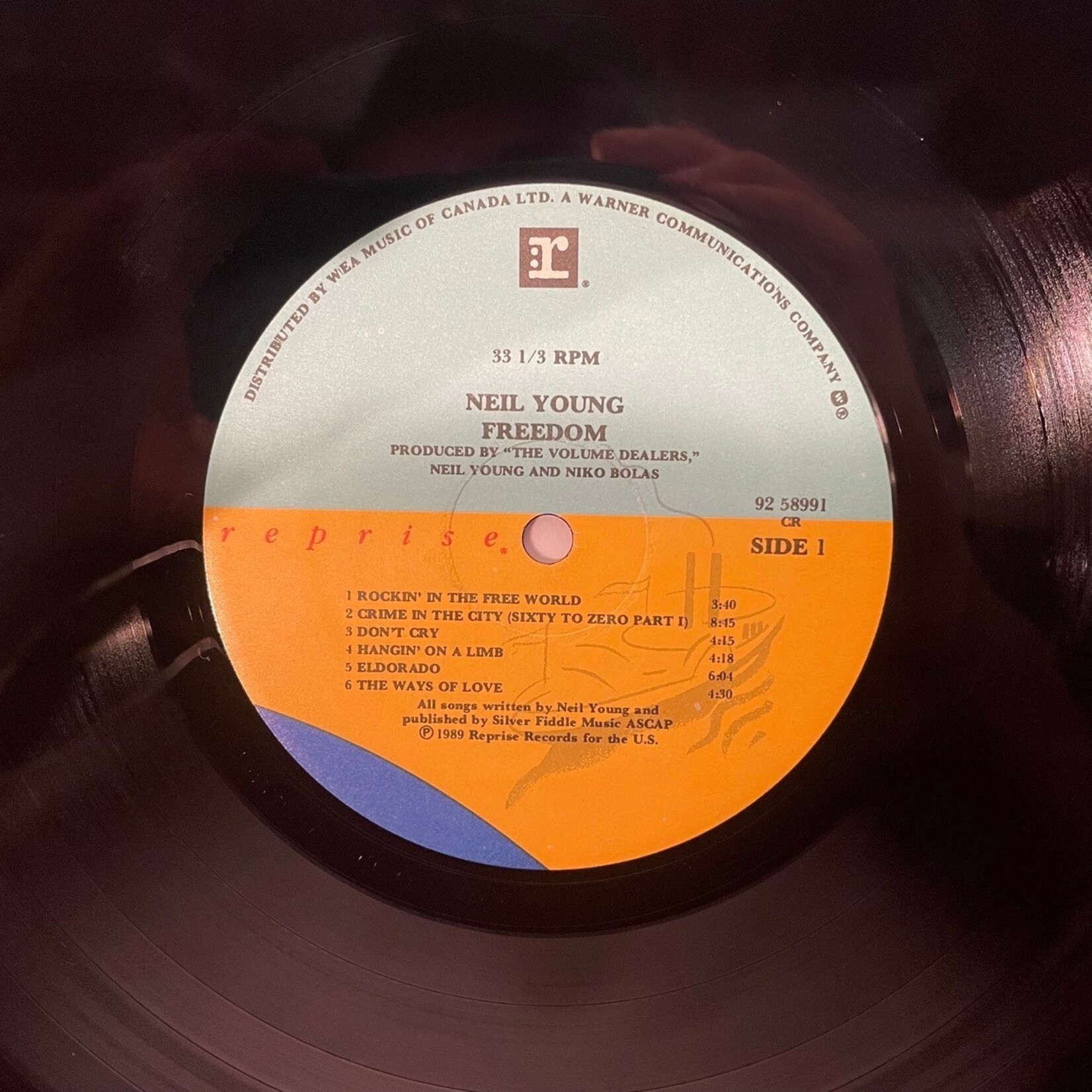 [Kollectible Vinyl] Young, Neil: Freedom (1989, Canada, w/ Inner, VG+) [REPRISE]