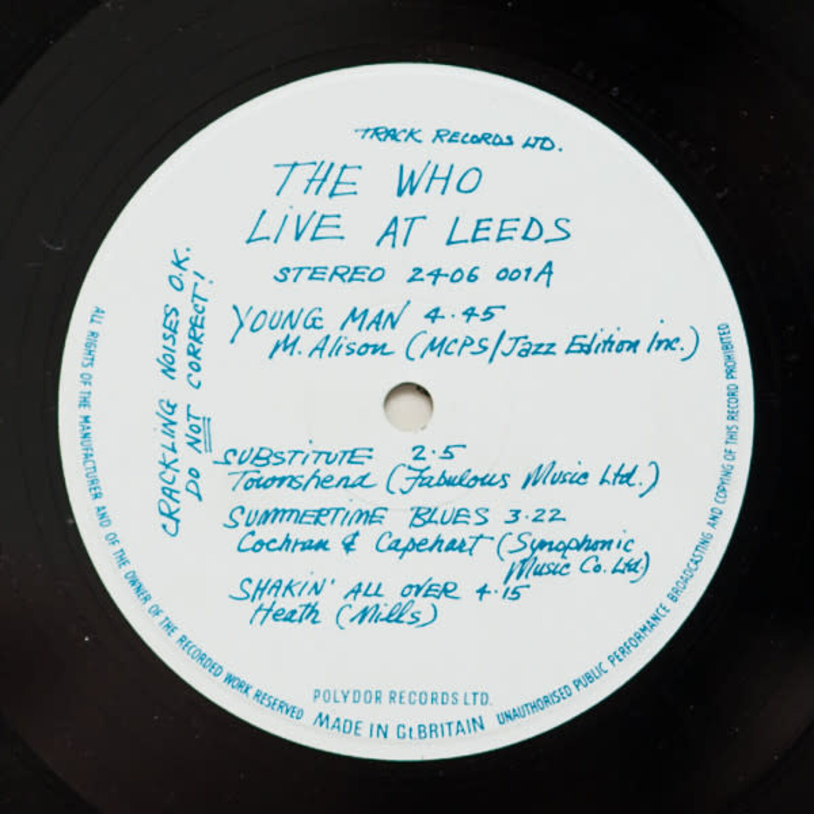 [Kollectible Vinyl] Who: Live At Leeds (w/12 Inserts, 1970, UK, Disc Ex) [POLYDOR]