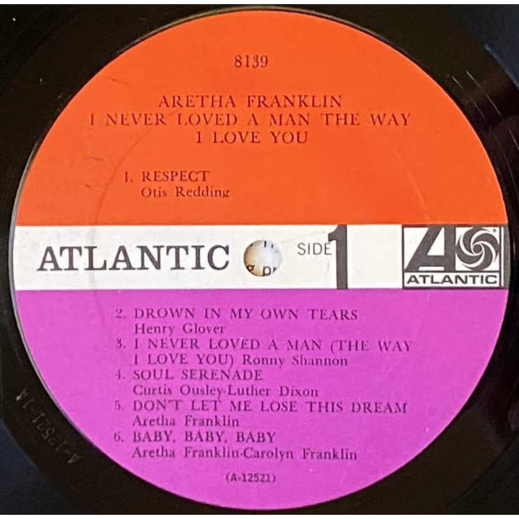 [Kollectible Vinyl] Franklin, Aretha: I Never Loved A Man The Way I Love You (1967, USA, Mono, In Shrink w/ Hype, VG+) [ATLANTIC]