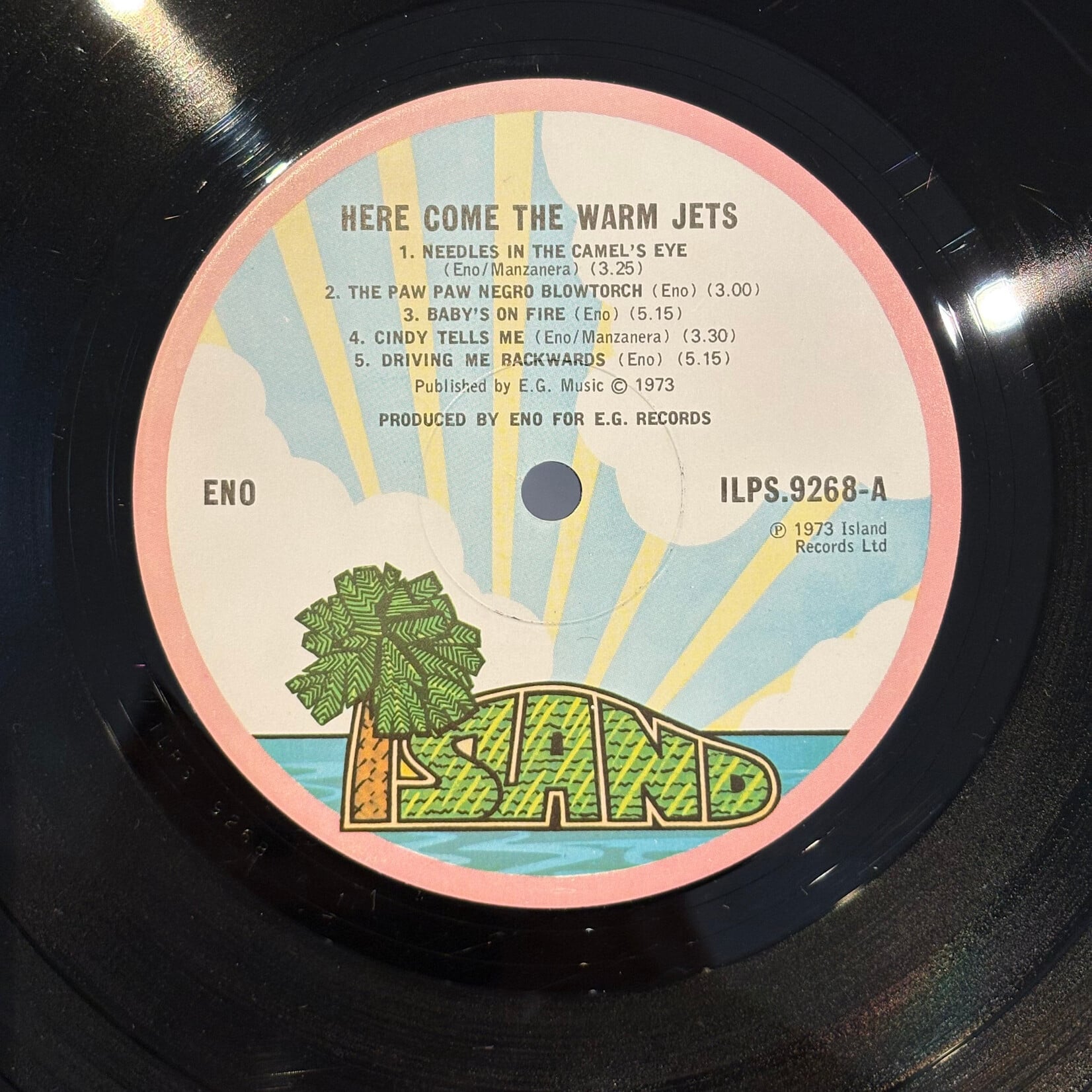 [Kollectible Vinyl] Eno, Brian: Here Come The Warm Jets (1974, UK, VG) [ISLAND]