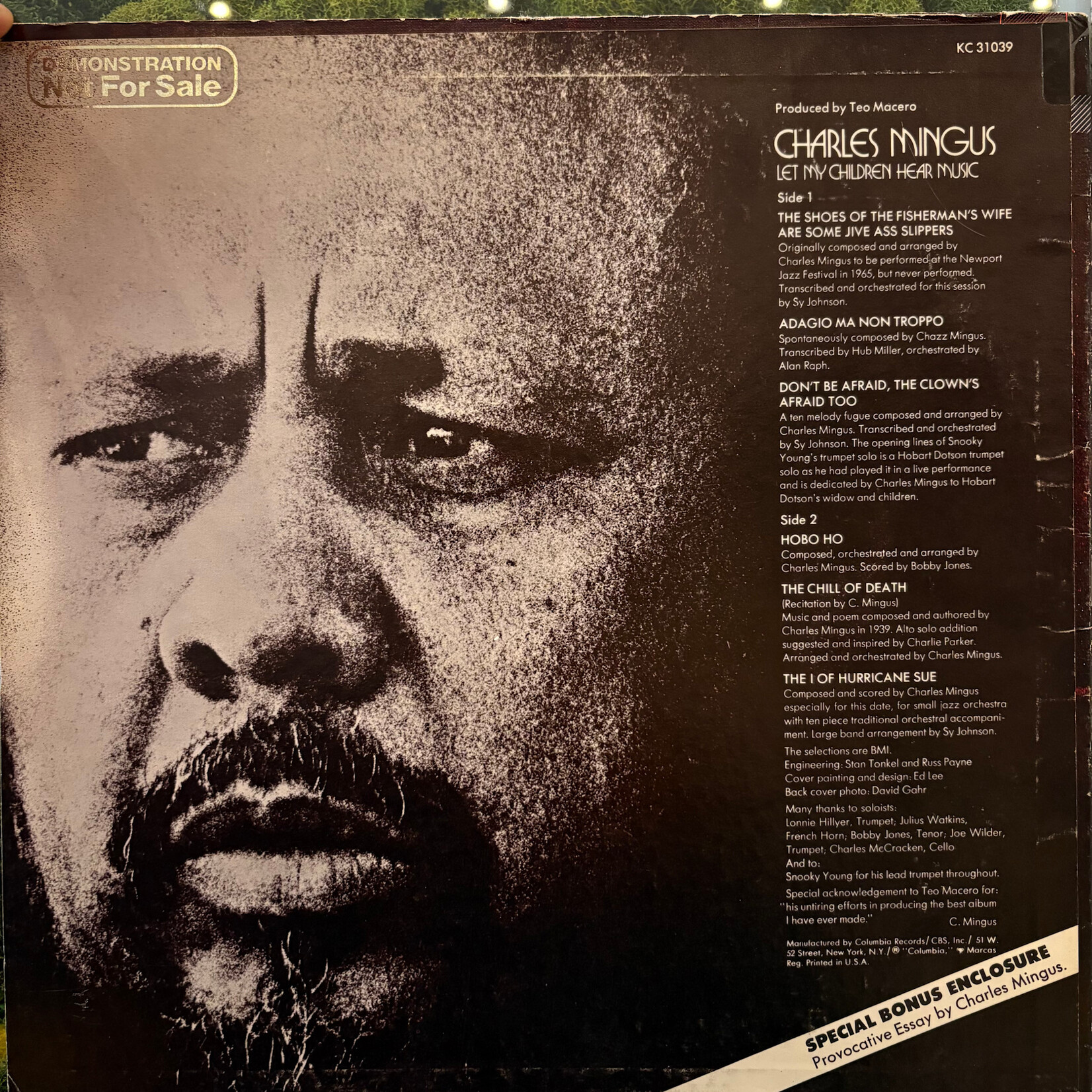 [Kollectible Vinyl] Mingus, Charles: Let My Children Hear Music (Gold Stamped Promo, 1972, USA, VG+) [COLUMBIA]