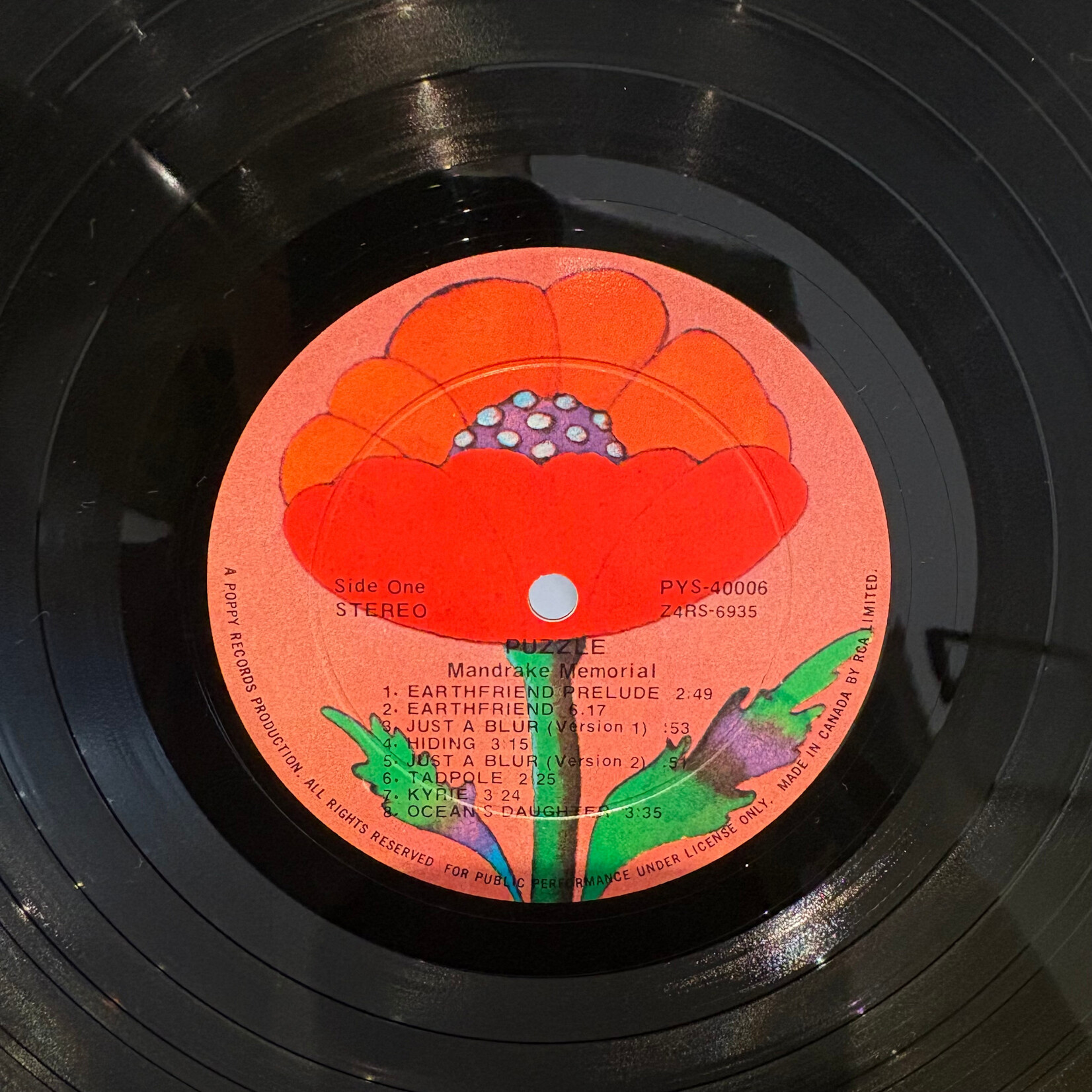 [Kollectible Vinyl] Madrake Memorial: Puzzle (1970, Canada, CBC Copy, Disc VG+) [POPPY]