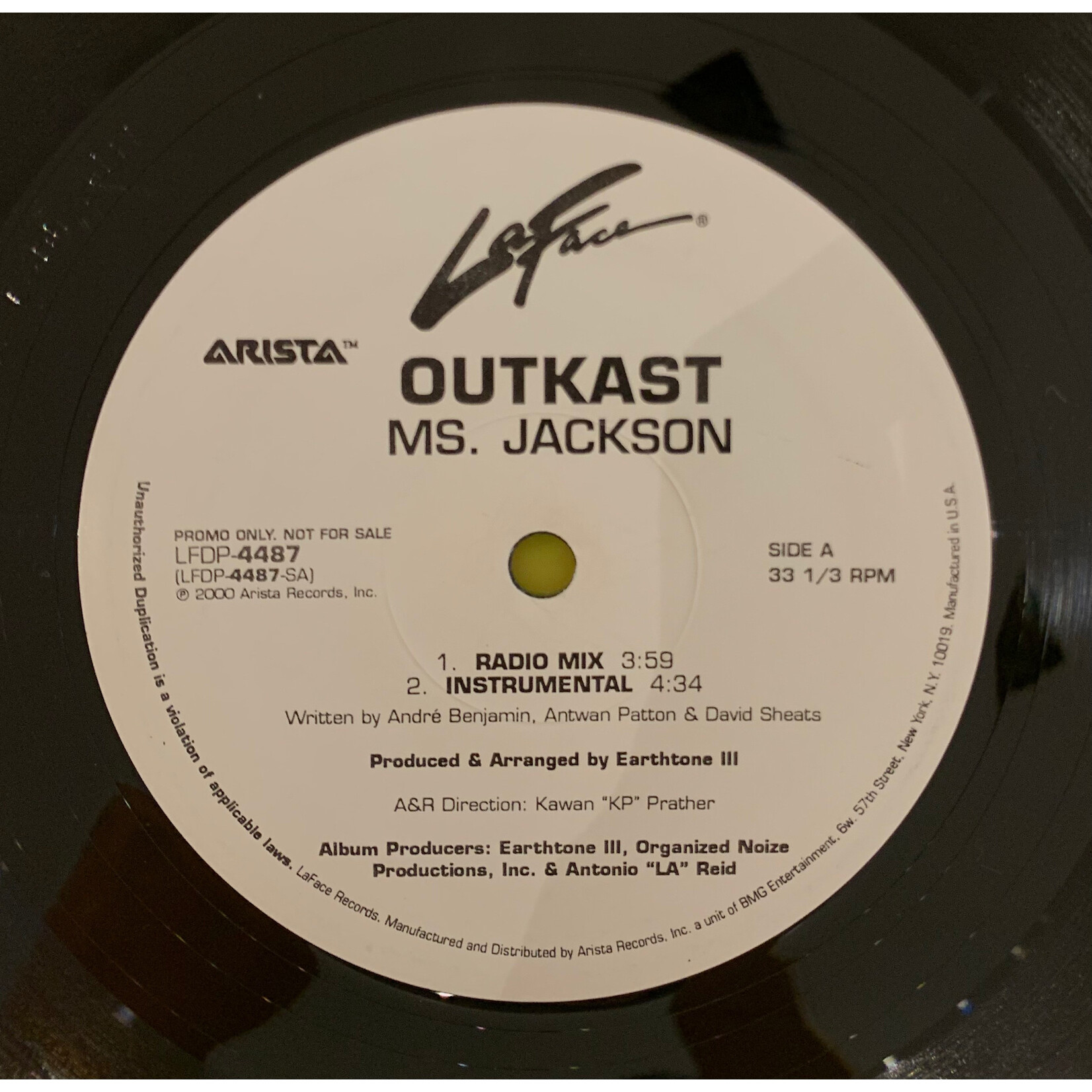 [Nick's Disk Pics] OutKast: Ms. Jackson (2000, USA & MAD TV, Sampled by DJ Khaled, 50 Cent & Childish Gambino, VG+) [LAFACE