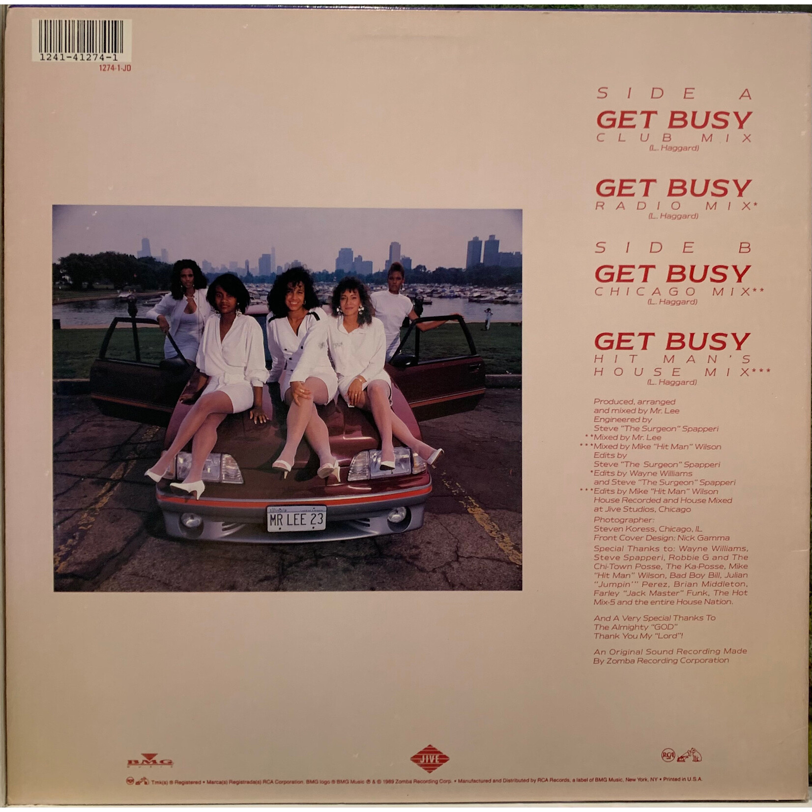 [Nick's Disk Pics] Mr. Lee: Get Busy (1988, USA, Samples "It Takes Time" by Fresh Prince, VG+) [JIVE]