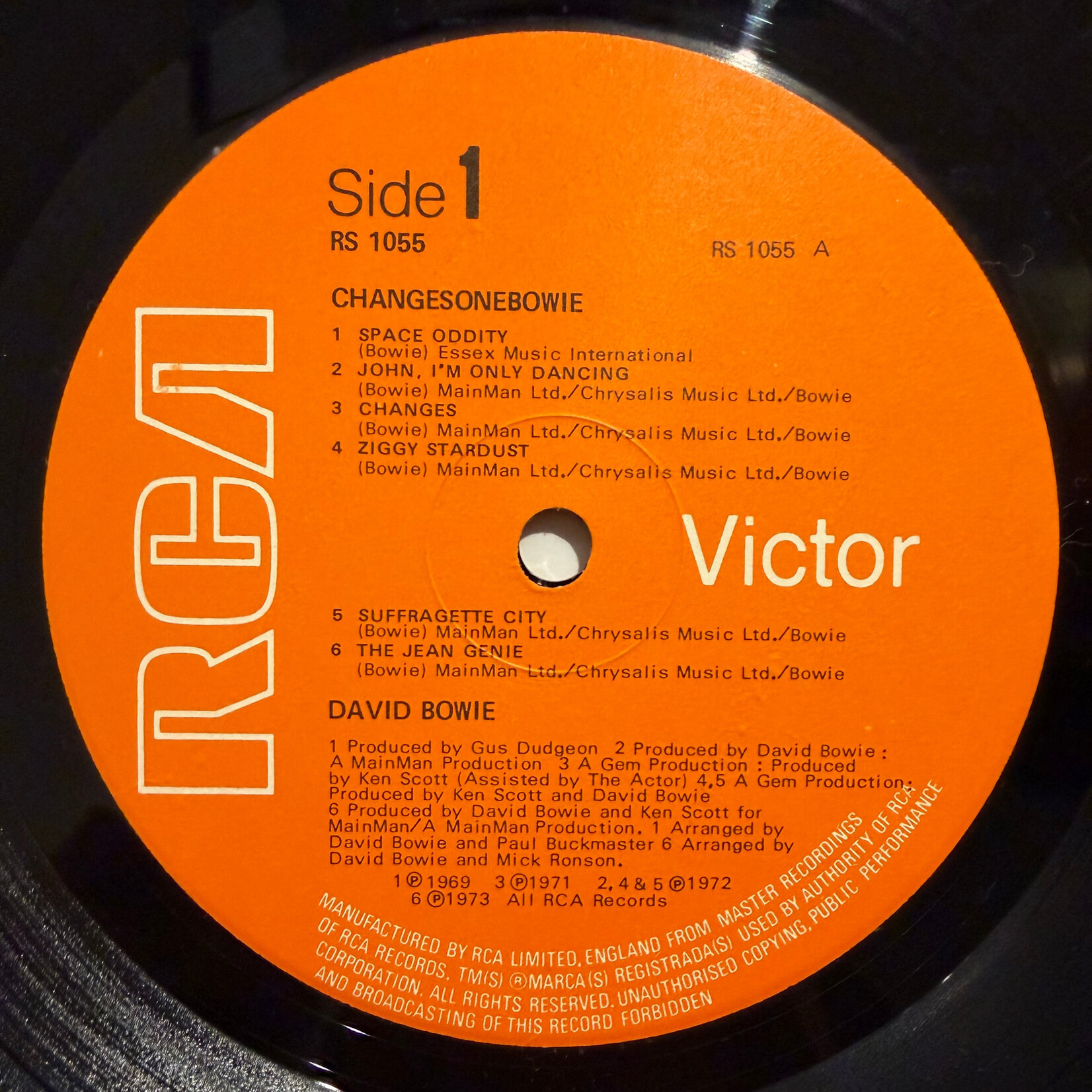 [Kollectible Vinyl] Bowie, David: Changes One Bowie (1976, UK, VG+) [RCA]