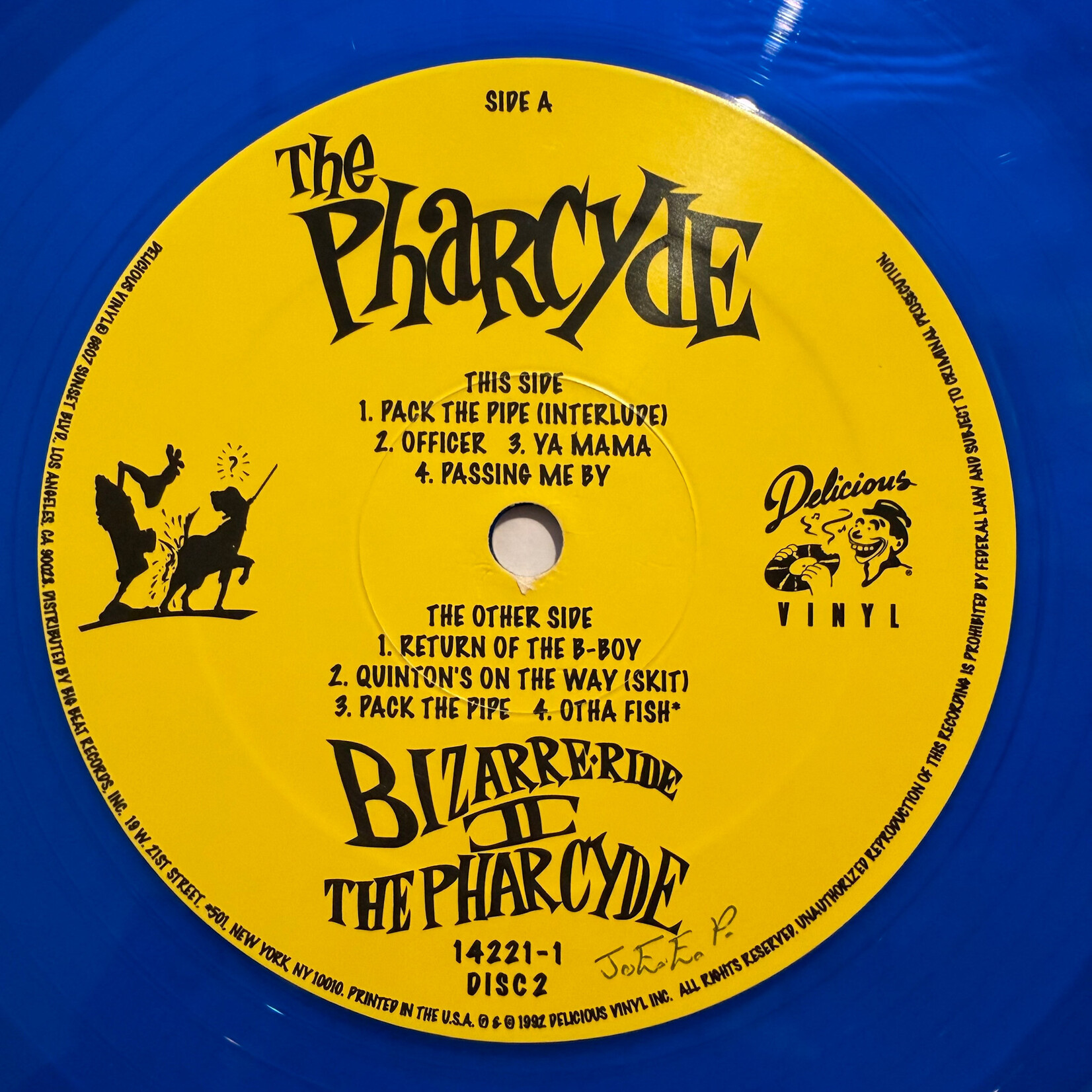 [Kollectible Vinyl] Pharcyde: Bizzare Ride II The Pharcyde (1992, USA, Blue + Yellow Vinyl, VG) [DELICIOUS]