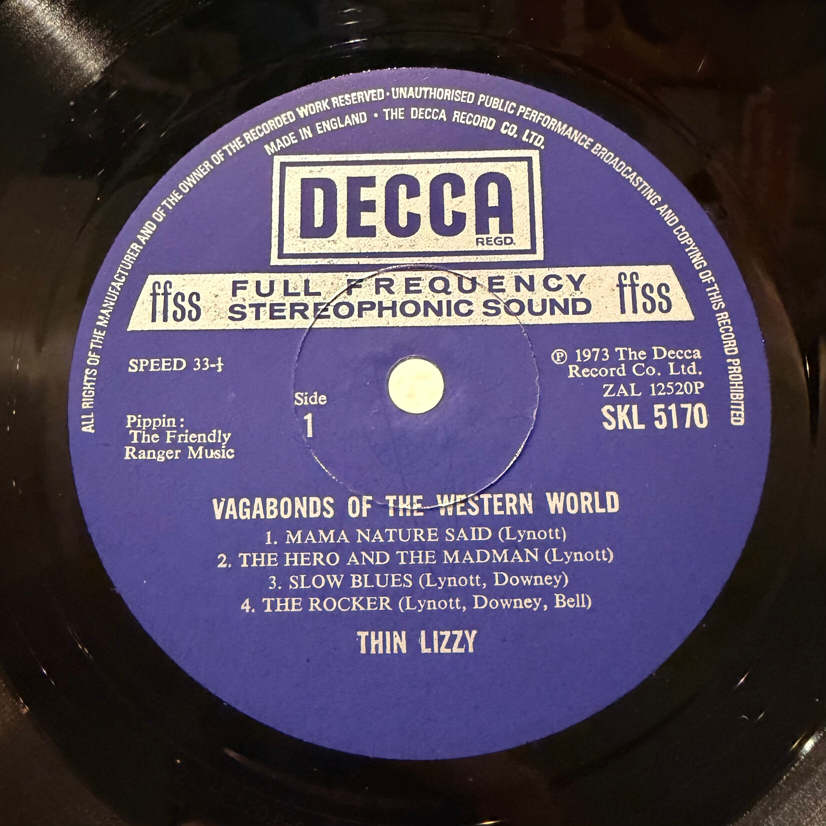 [Kollectible Vinyl] Thin Lizzy: Vagabonds Of The Western World (1973, UK, VG+) [DECCA]