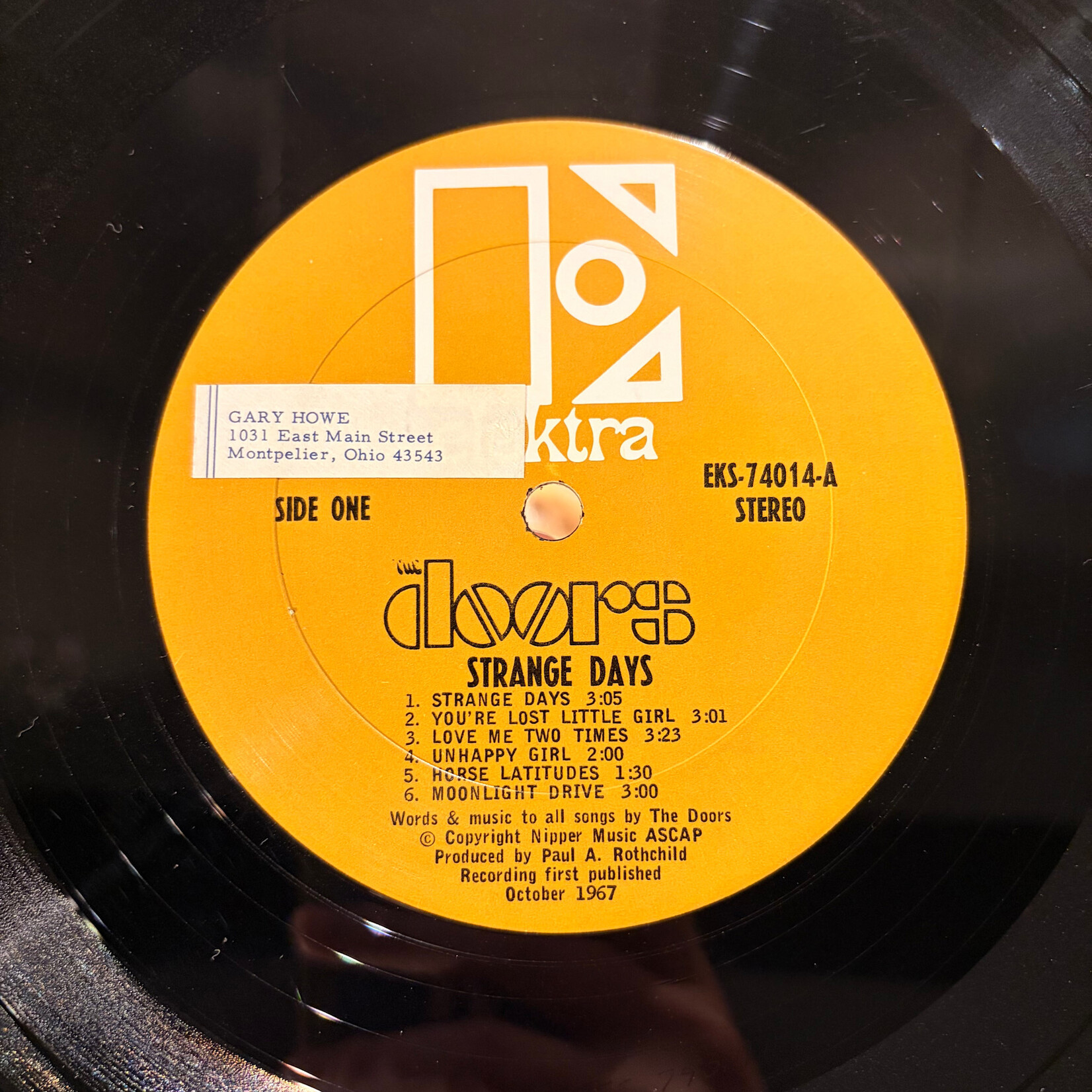 [Kollectible Vinyl] Doors: Strange Days (1967, USA, w/ Inner, Tan Elektra, VG) [ELEKTRA]