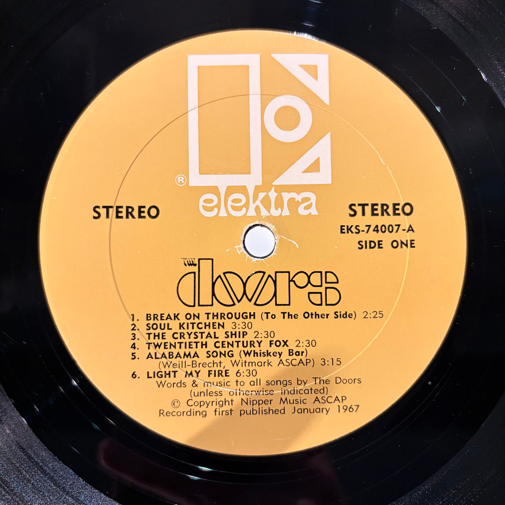 [Kollectible Vinyl] Doors: Self-titled (1967, USA, w/ company inner, VG) [ELEKTRA]