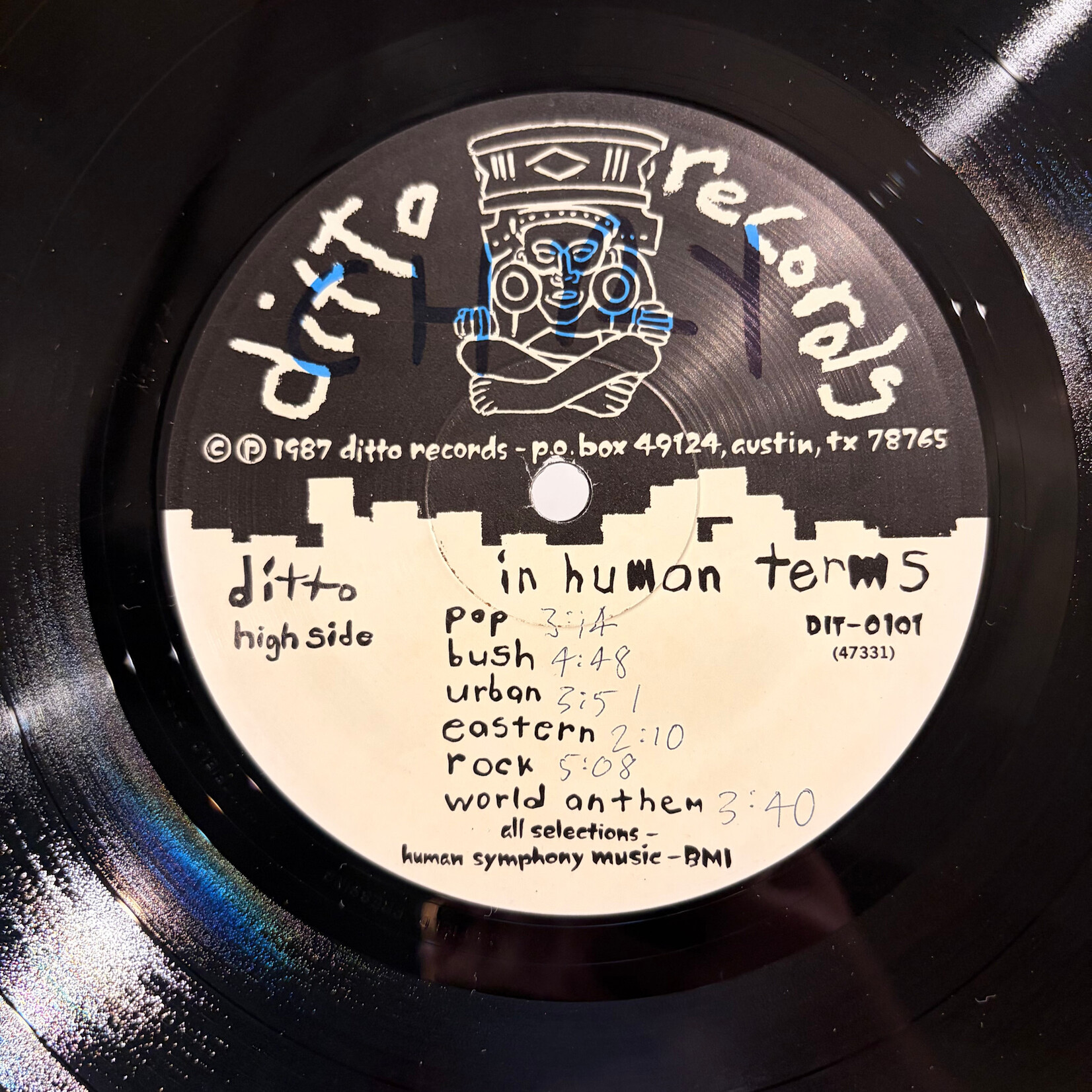 Ditto: In Human Terms (1987, USA, Former York U Copy, VG+) [DITTO RECORDS]