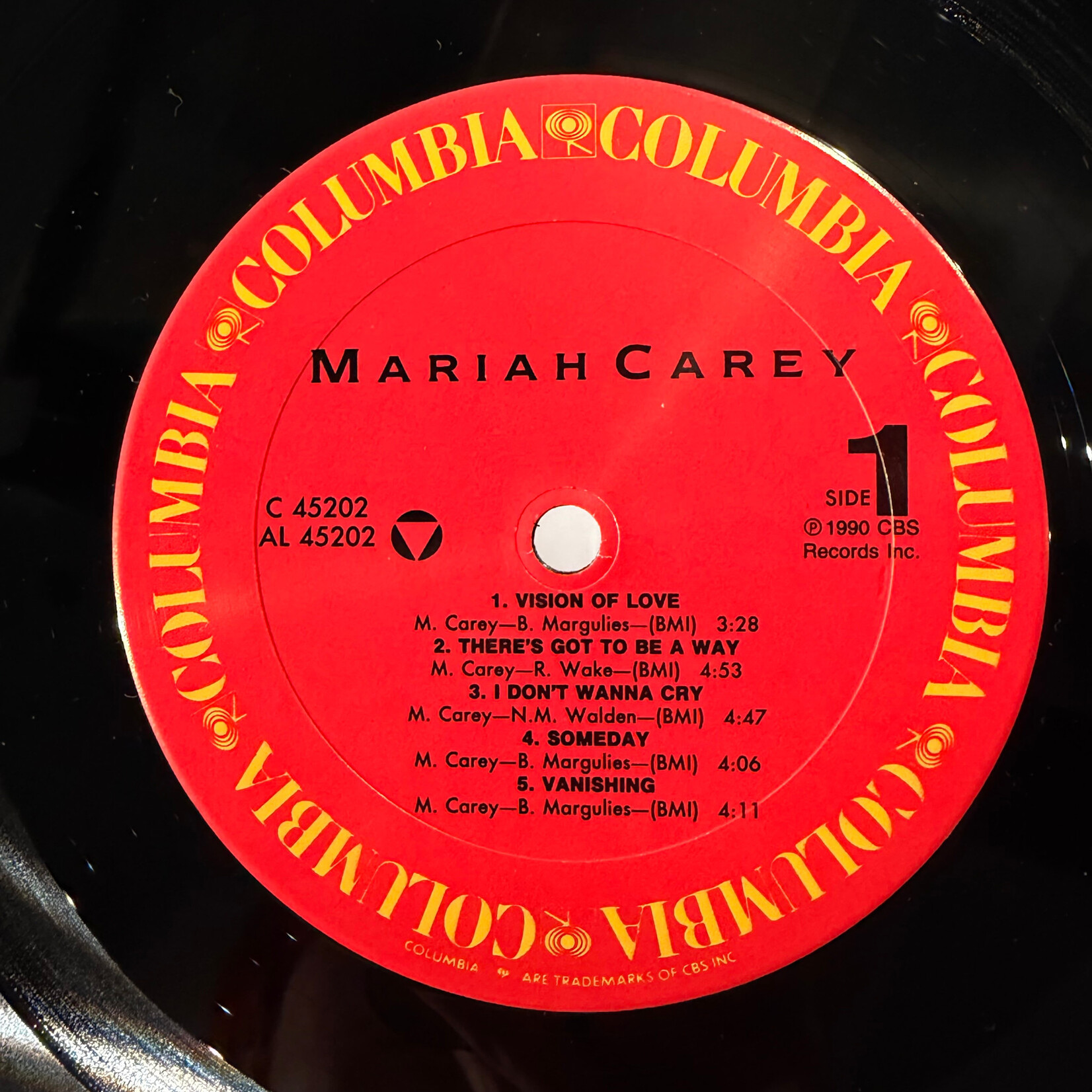 Carey, Mariah: Self-titled (1990, USA, in shrink w/ hype & inner, VG+) [COLUMBIA]