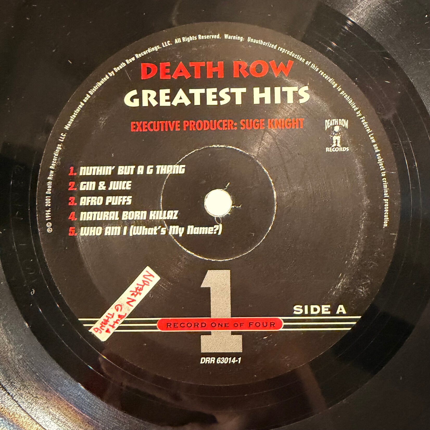 Death Row: Greatest Hits (2001, USA, 4LP VG+) [DEATH ROW RECORDS]