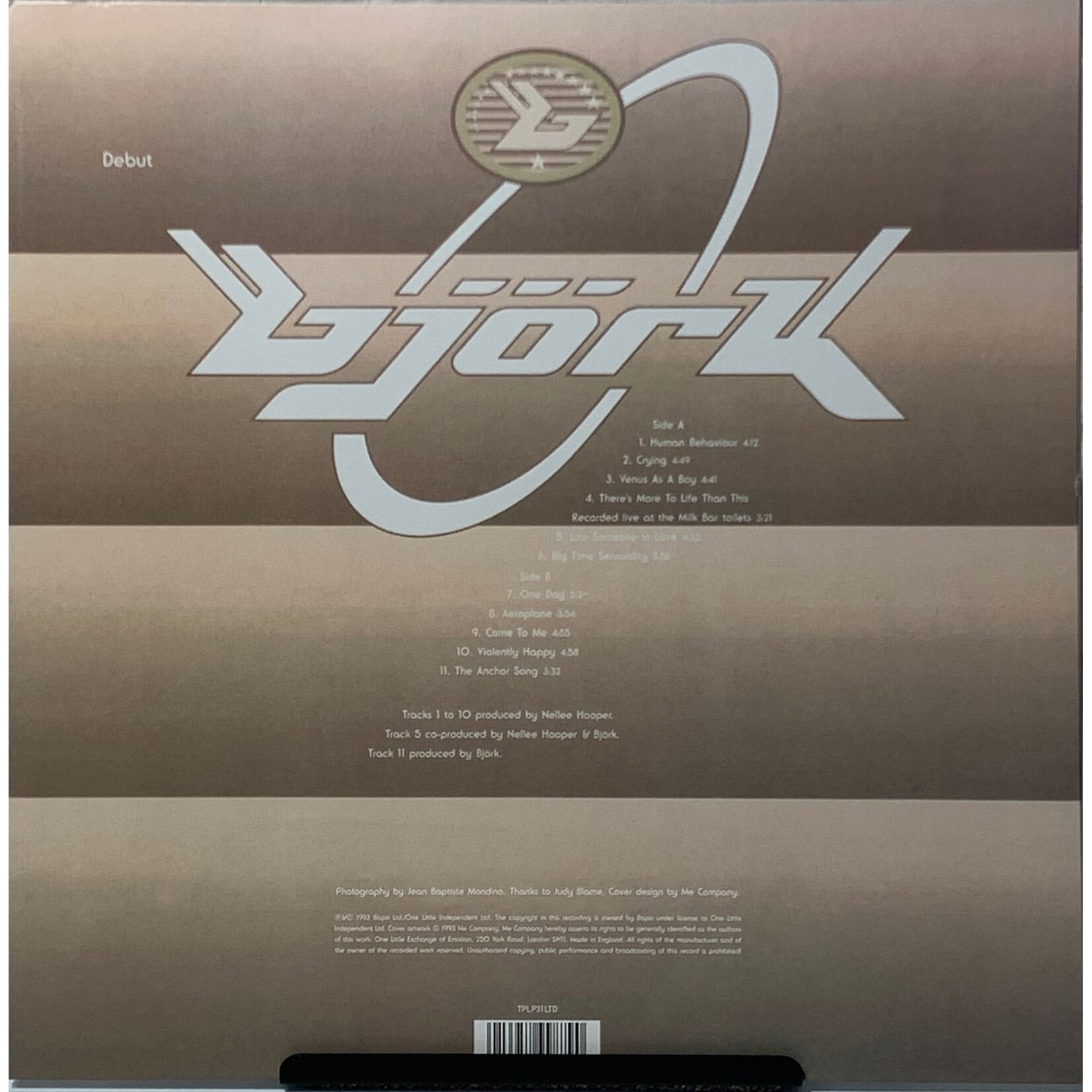 [Kollectible Vinyl] Björk: Debut (2015, UK, Beige Vinyl, EX) [ONE LITTLE INDIAN]