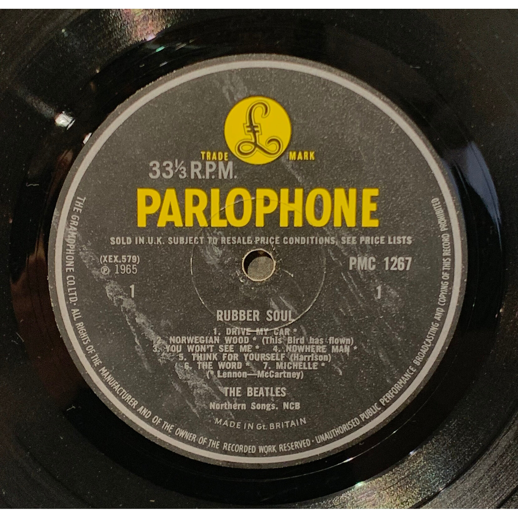 [Kollectible Vinyl] Beatles: Rubber Soul (1965, UK, Mono, VG) [PARLOPHONE]