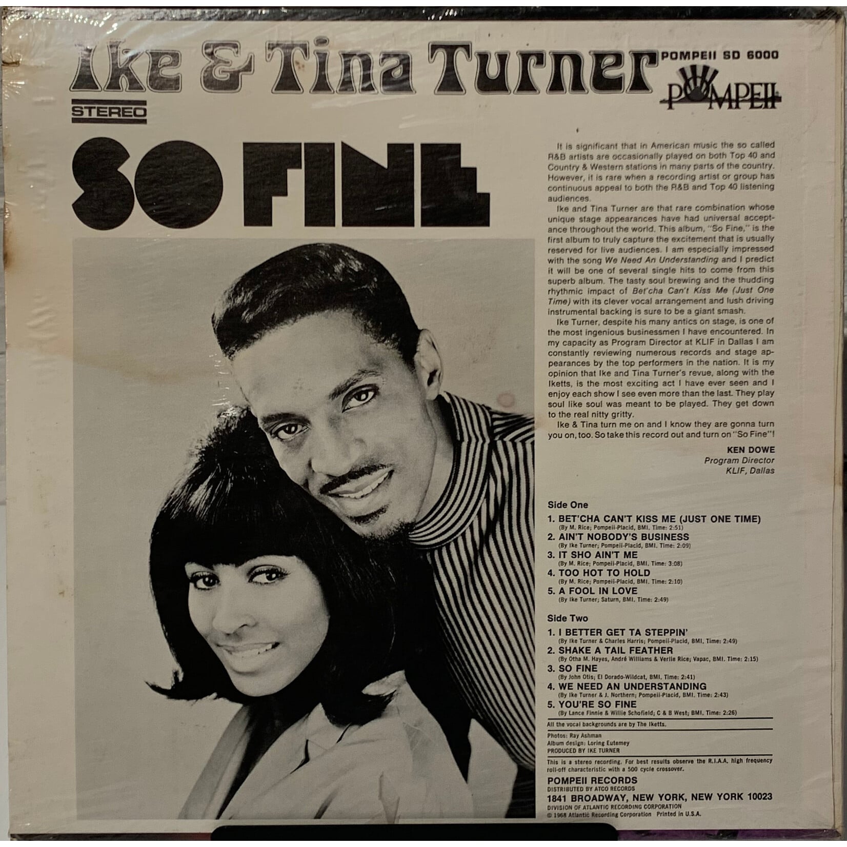[Kollectible Vinyl] Ike & Tina Turner: So Fine (1968, USA, Sealed Vintage, SEALED) [POMPEII]