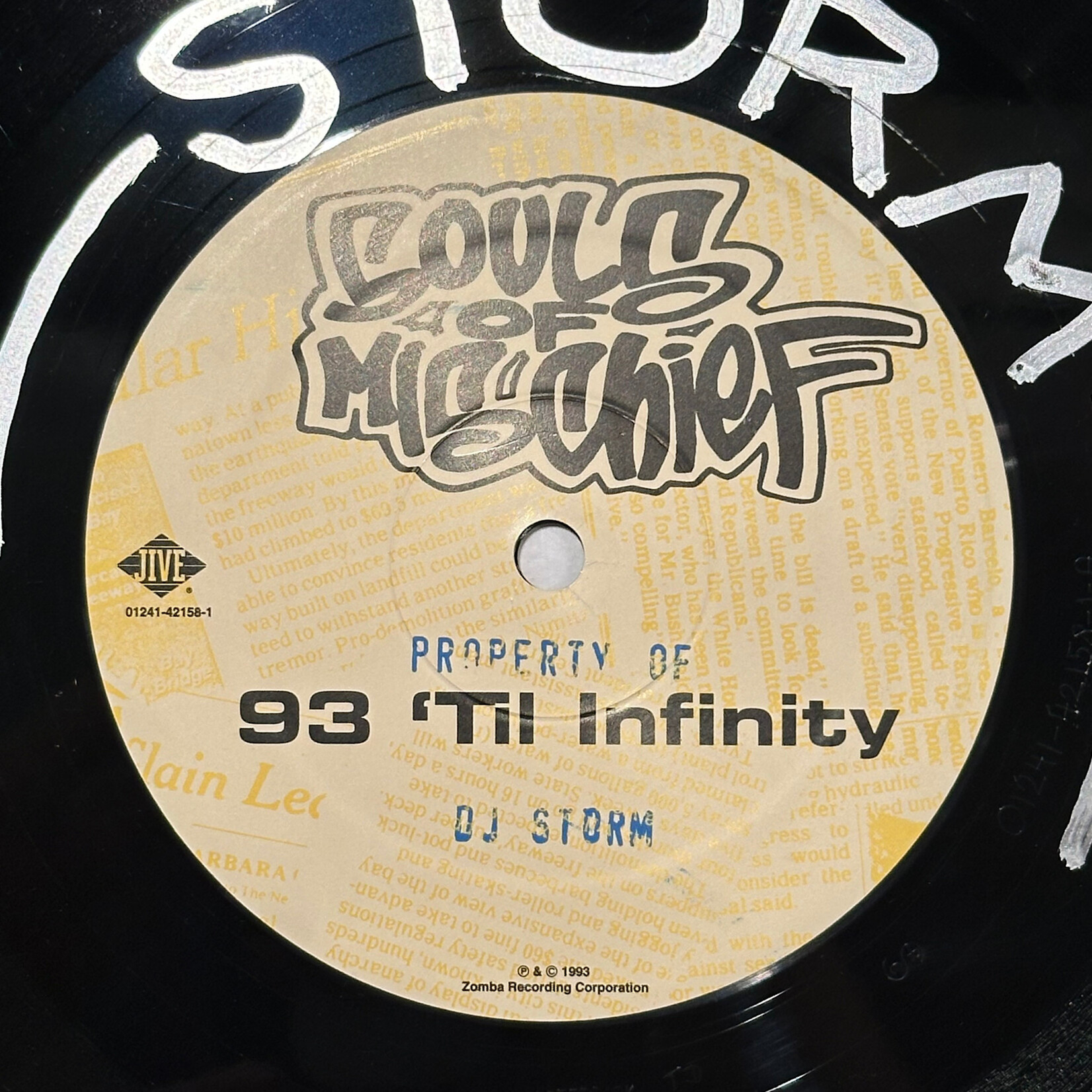 [Nick's Disk Pics] Souls Of Mischief: 93 'Til Infinty (1993, USA, 12" EP, VG+) [JIVE]