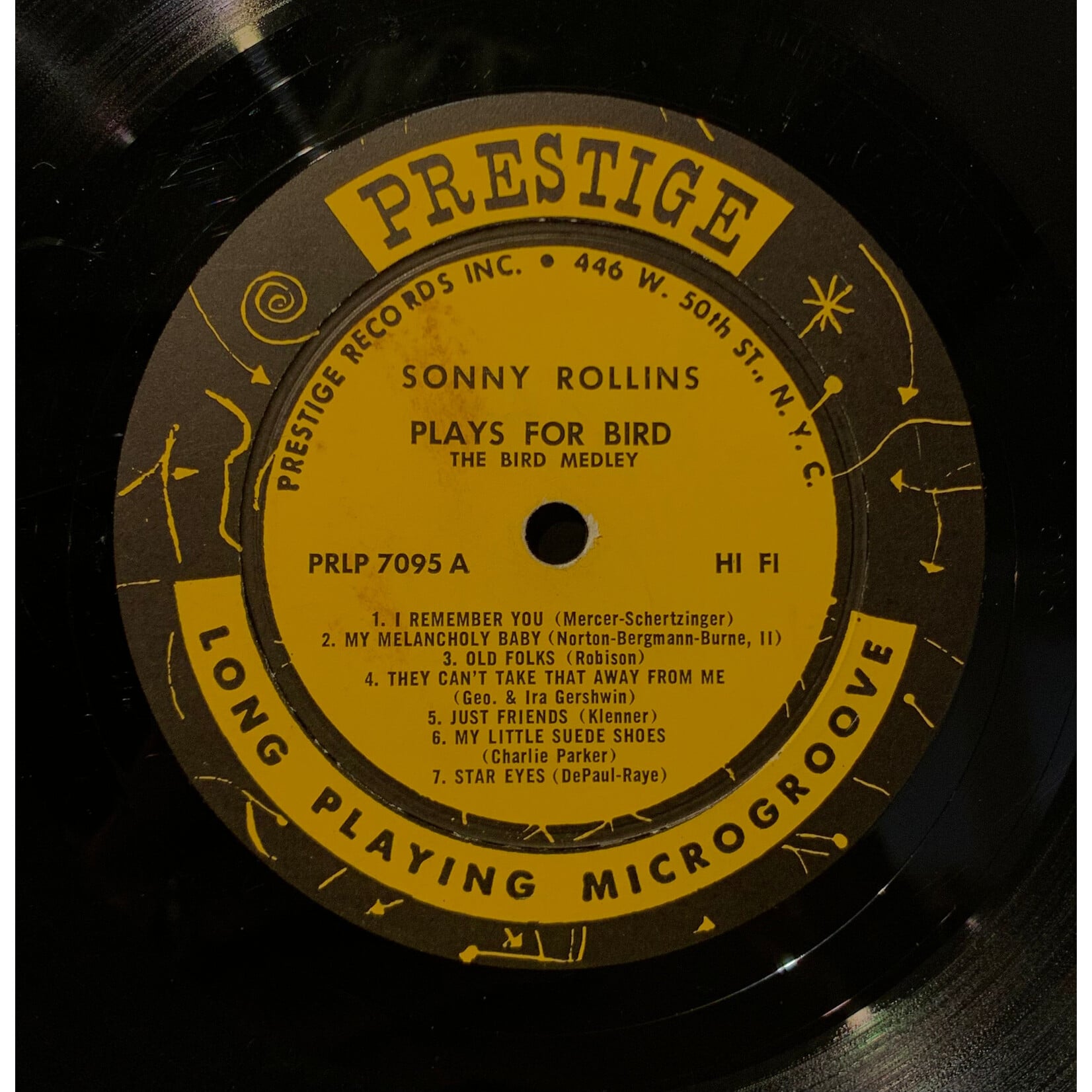 [Kollectible Vinyl] Rollins, Sonny: Plays For Bird (1956, USA, Mono, New York Address, VG) [PRESTIGE]