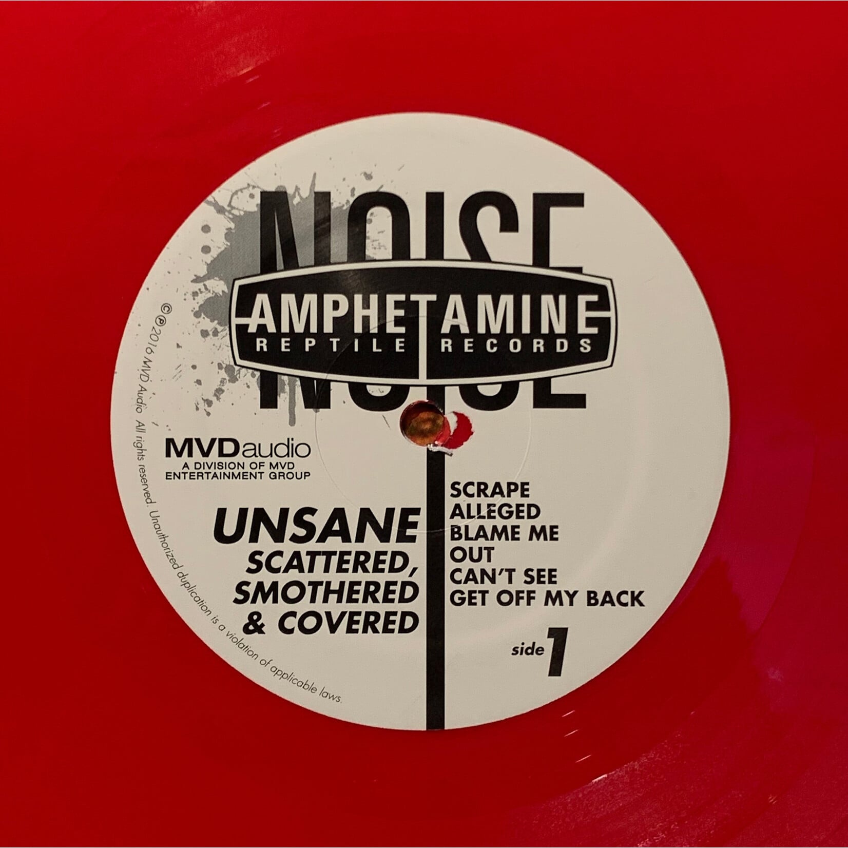 [Kollectible Vinyl] Unsane: Scattered, Smothered & Covered (2016, USA, Red Vinyl, w/Insert, VG+) [AMPHETAMINE REPTILE]