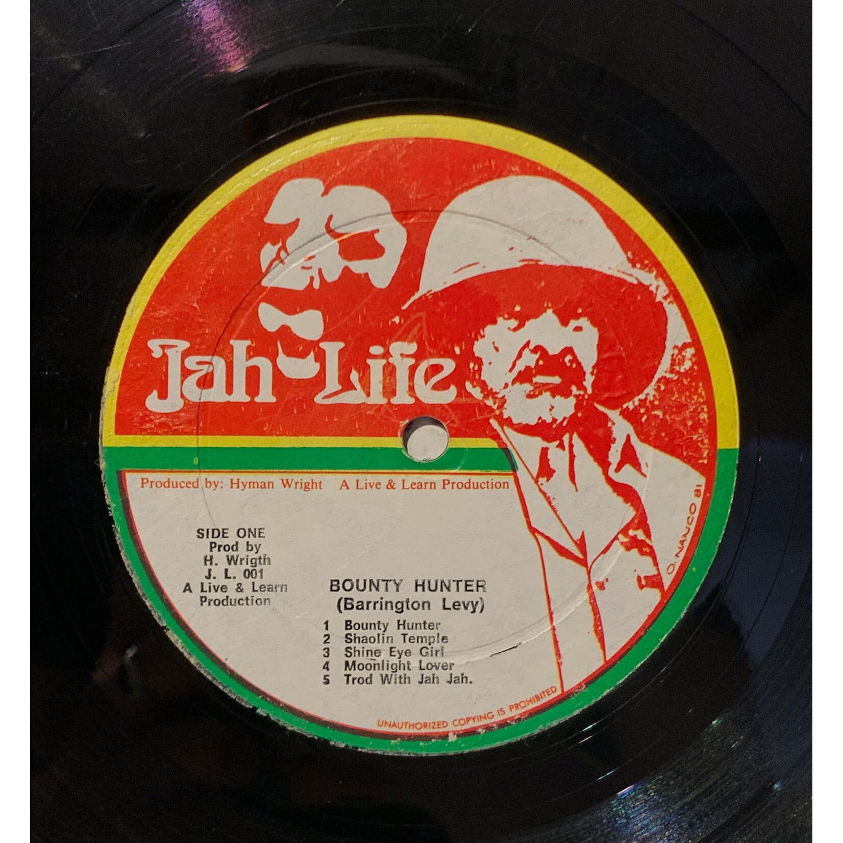 [Kollectible Vinyl] Levy, Barrington: Bounty Hunter (1979, Jamaica, VG) [JAH LIFE]