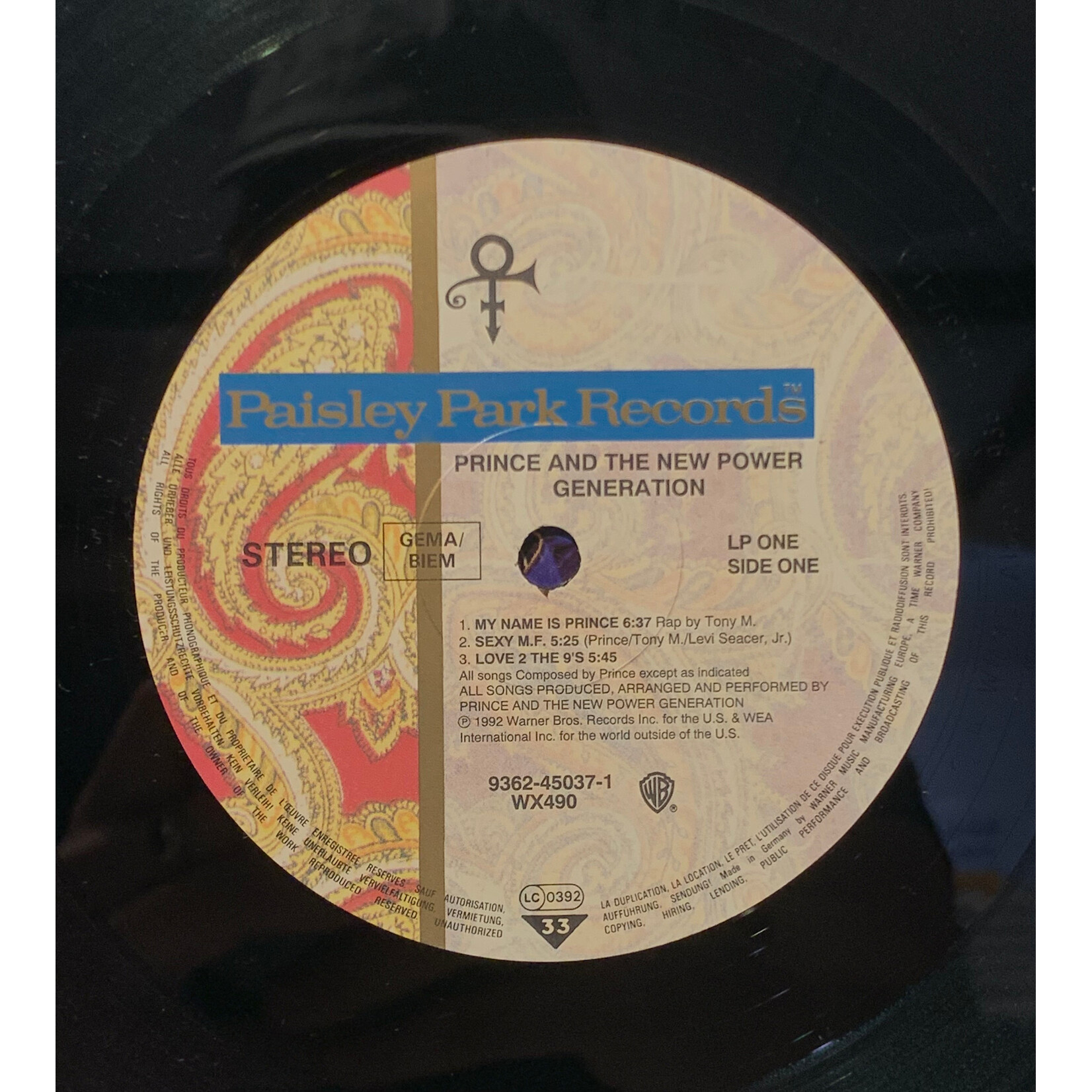[Kollectible Vinyl] Prince & The New Power Generation: Love Symbol (1992, USA, w/Inners + Hypesticker, Disc VG+) [PAISLEY PARK]