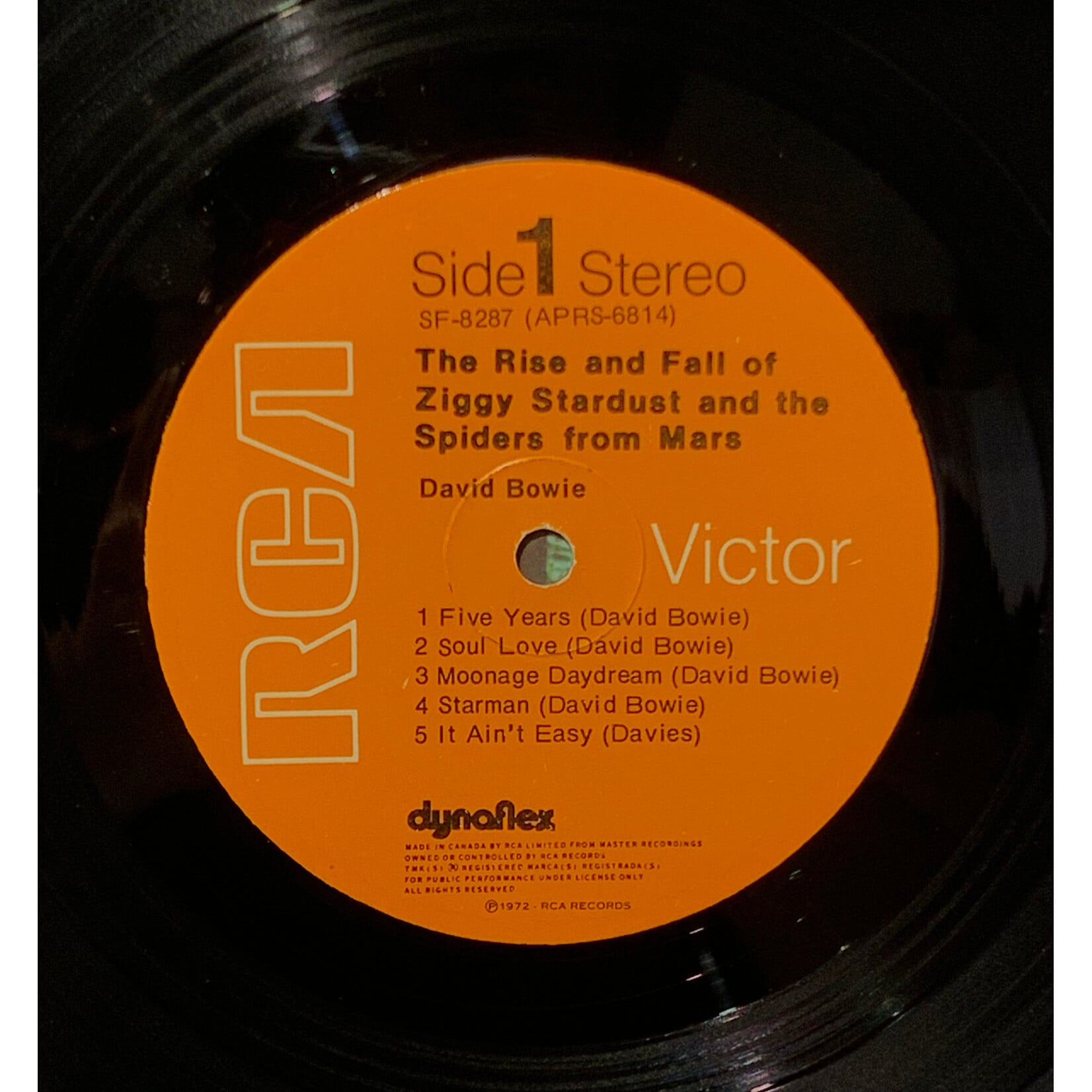 [Kollectible Vinyl] Bowie, David: The Rise and Fall of Ziggy Stardust... (1972, UK, Canada Export Press, VG+) [RCA]