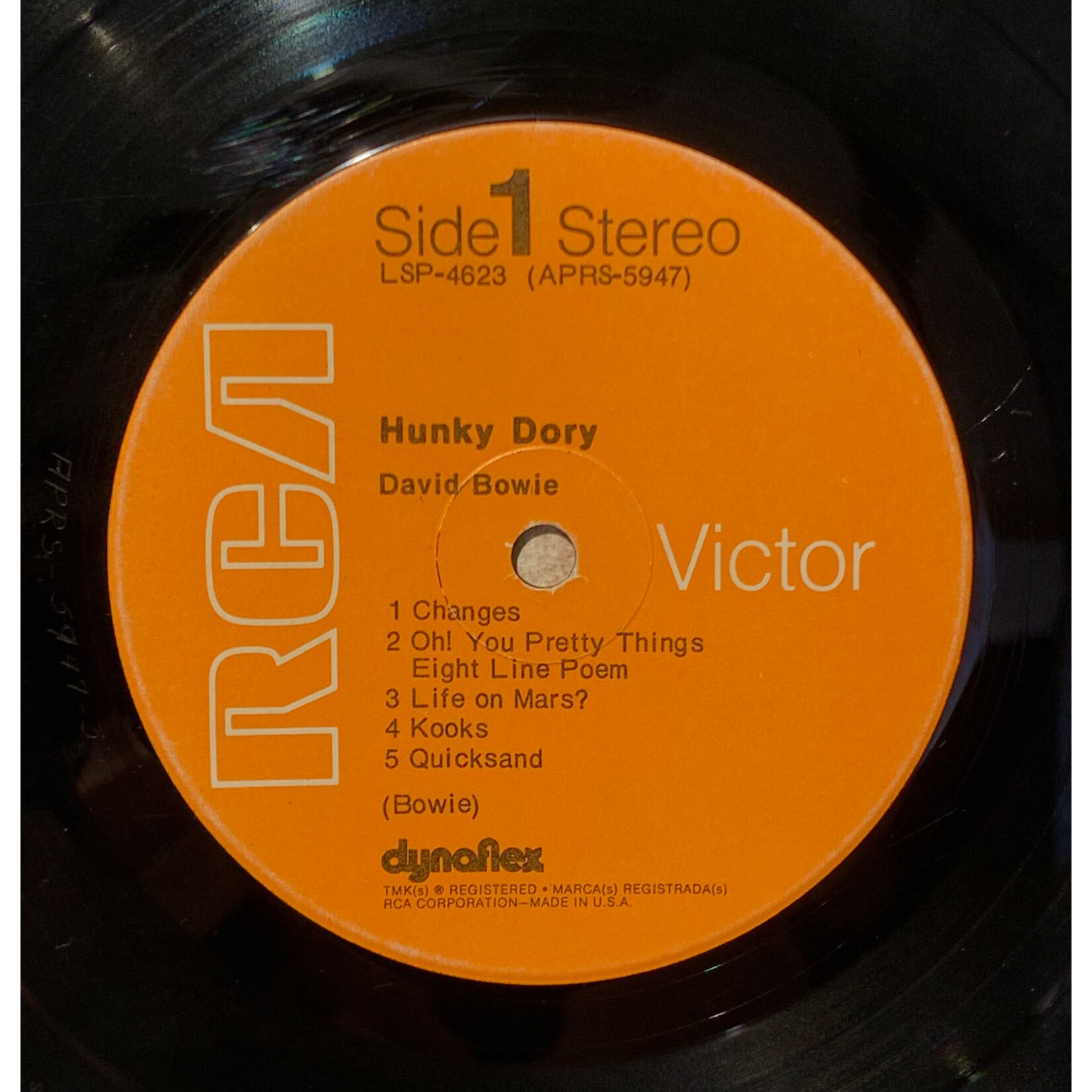 [Kollectible Vinyl] Bowie, David: Hunky Dory (1971, USA, Dynaflex, w/Inner, VG) [RCA]
