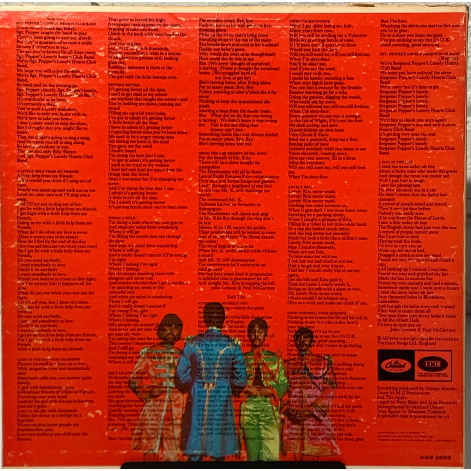 [Kollectible Vinyl] Beatles: Sgt. Pepper's Lonely Hearts Club Band (1967, USA, Mono, w/Insert + Inner, Disc VG+) [CAPITOL]