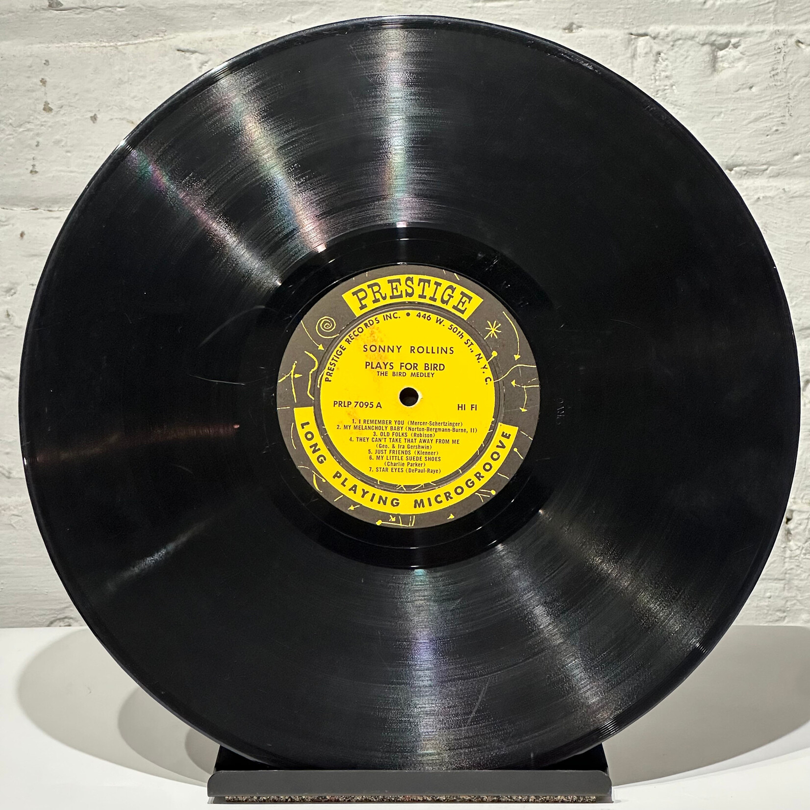 [Kollectible Vinyl] Rollins, Sonny: Plays For Bird (1956, USA, Mono, New York Address, Disc Only, VG) [PRESTIGE]