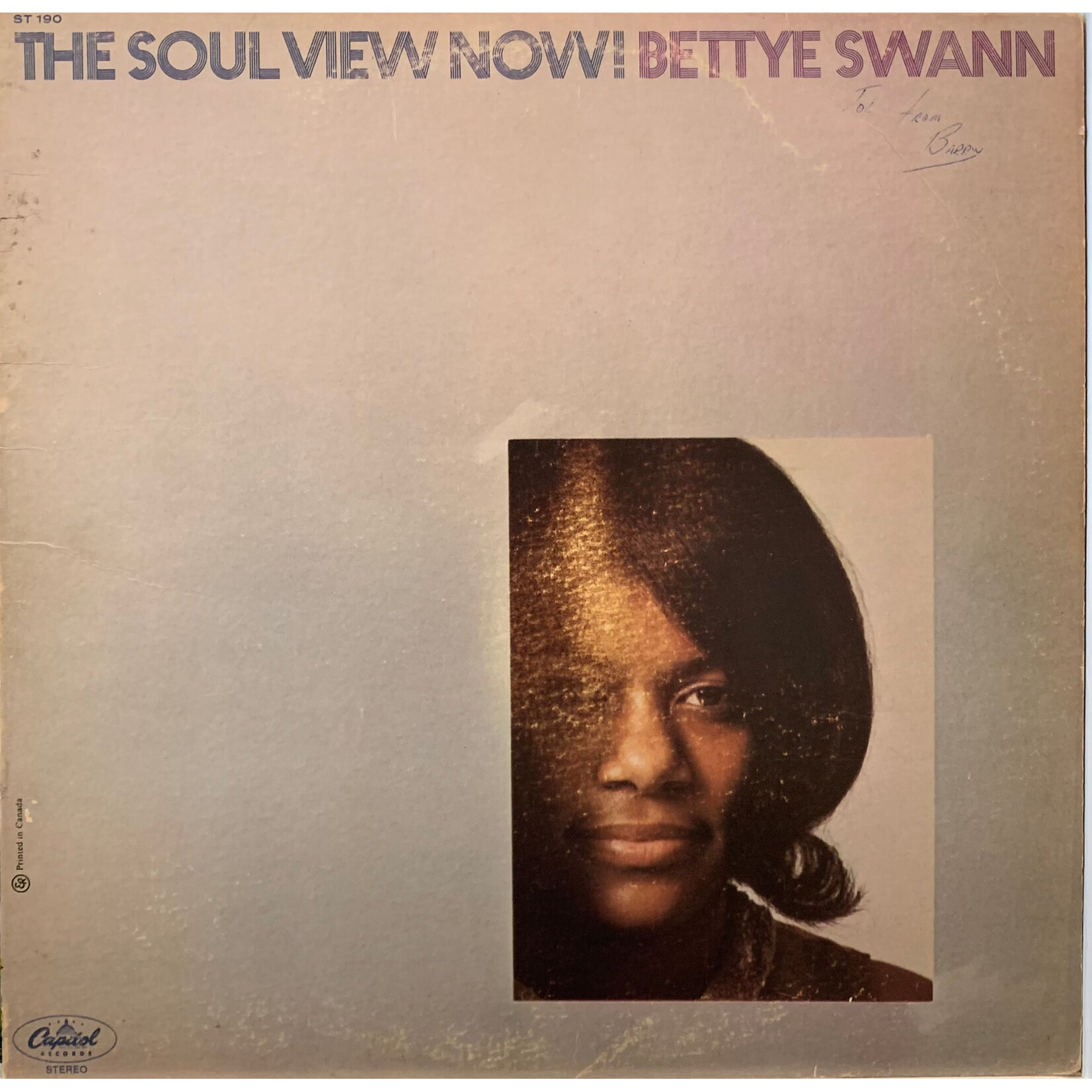 [Kollectible Vinyl] Swan, Bettye: The Soul View Now! (1969, Canada, Soul, VG) [CAPITOL]